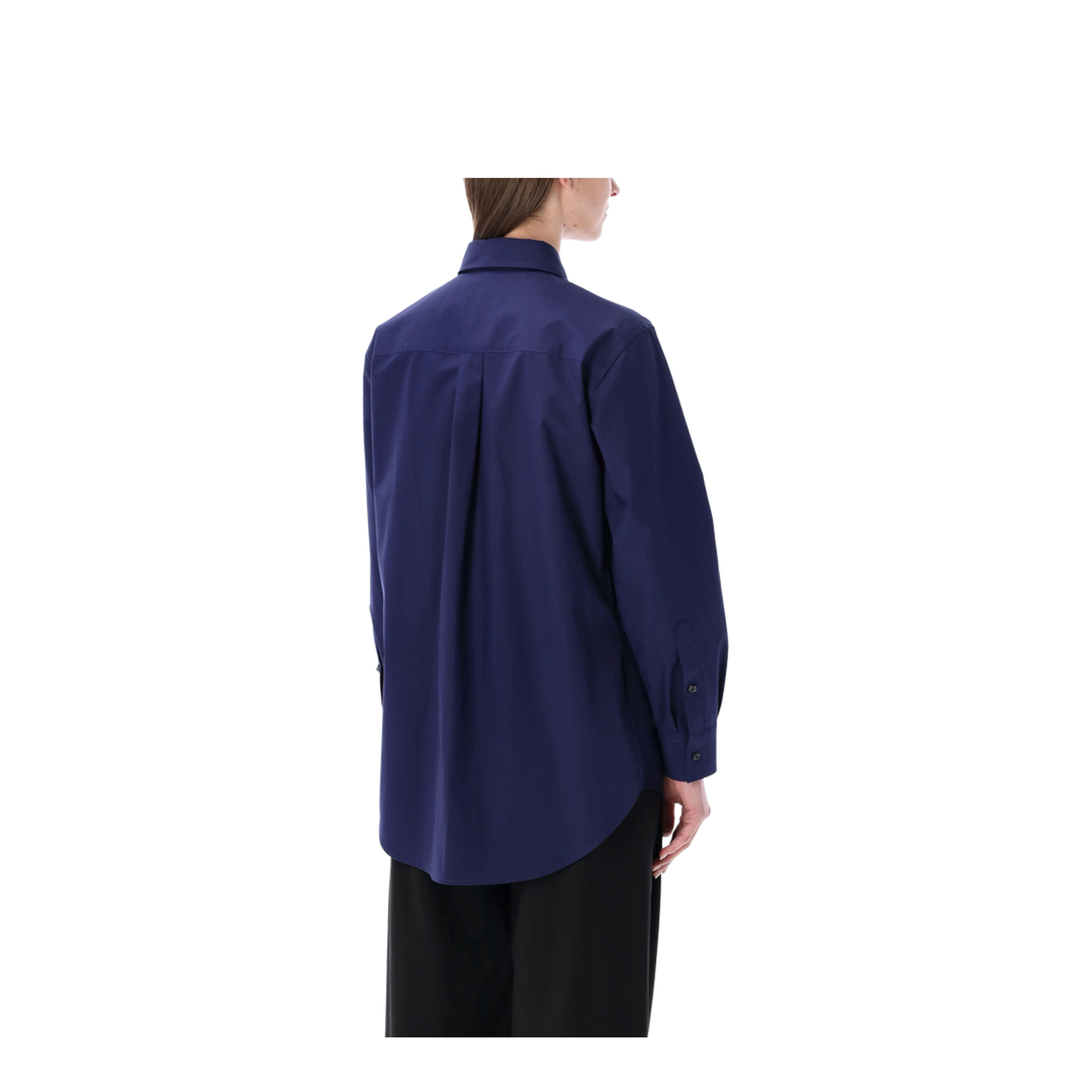 Dark Blue Poplin Shirt - Image 2