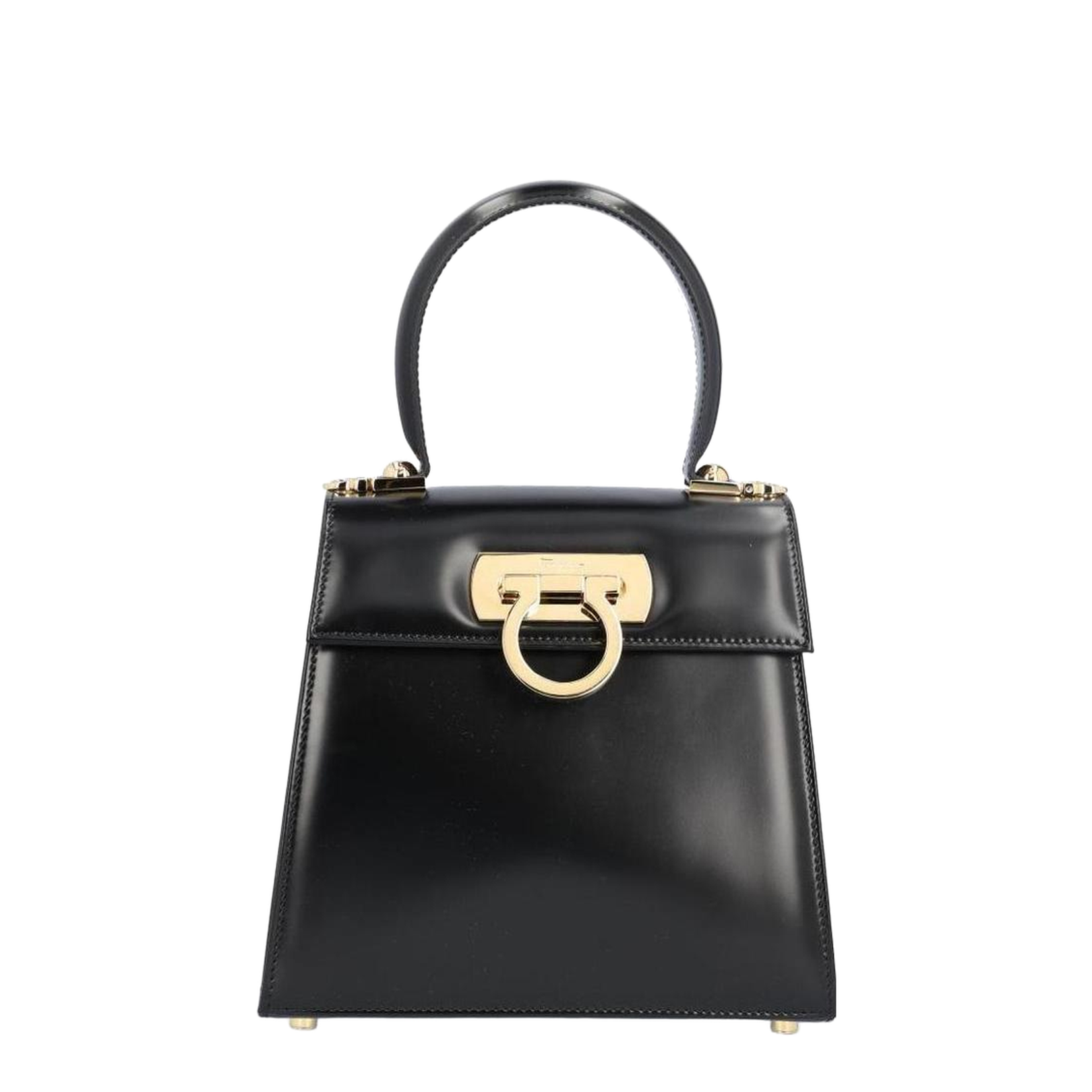 Iconic (M) Top Handle Bag Leather Black - Image 1