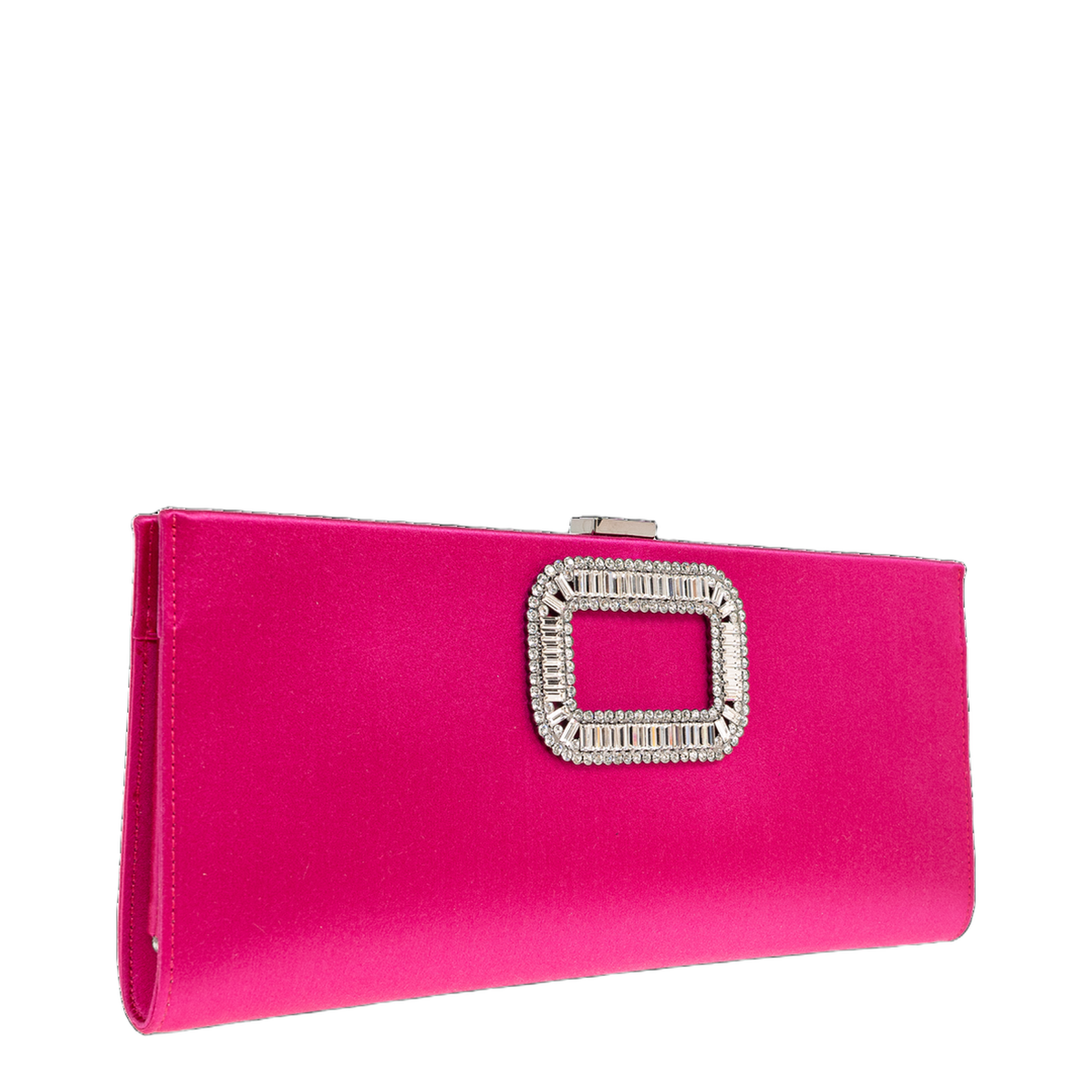 Pilgrim Silk-Blend Satin Clutch - Rosé - Image 4
