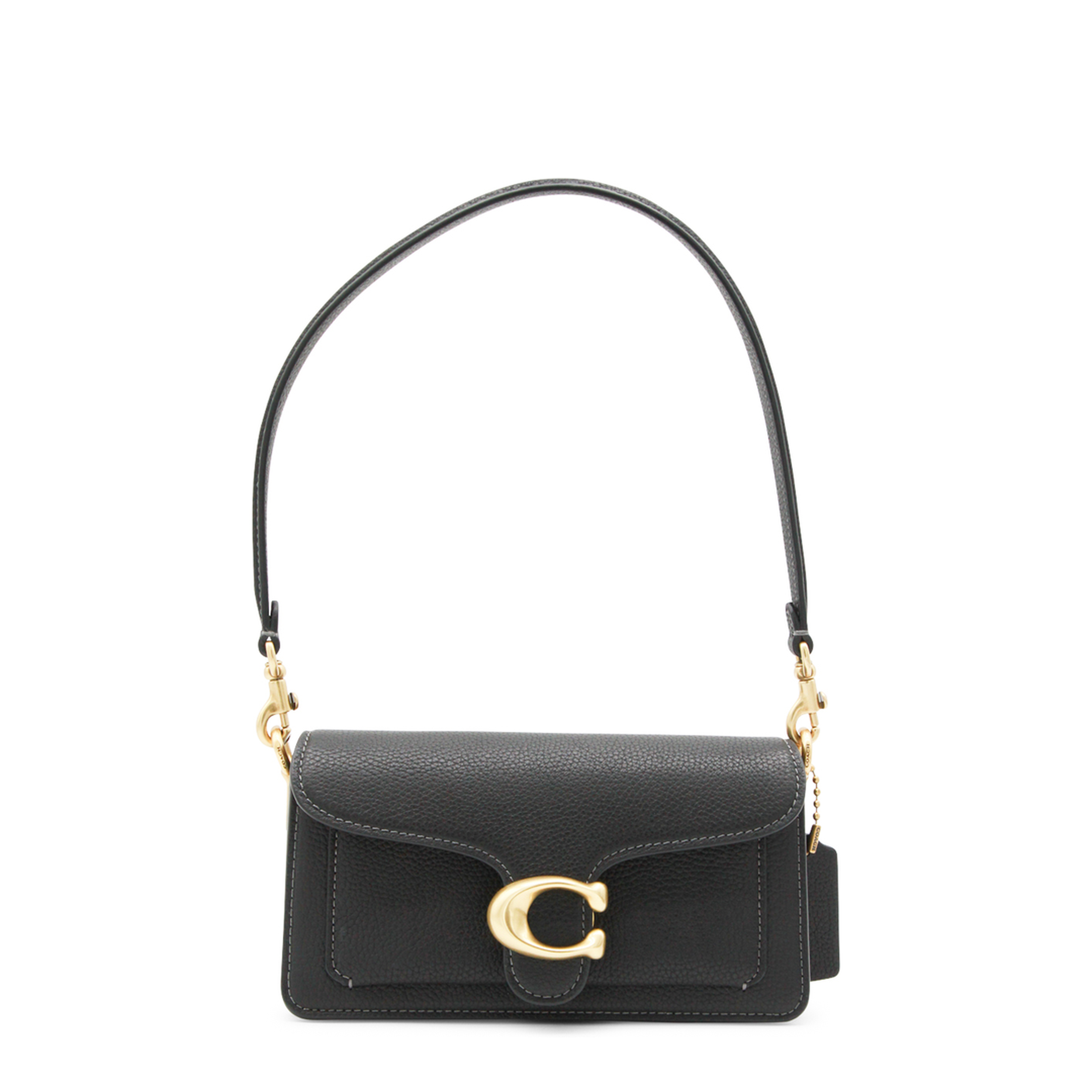 Tabby 20 Polished Pebble Leather Shoulder Bag - Black - Image 1