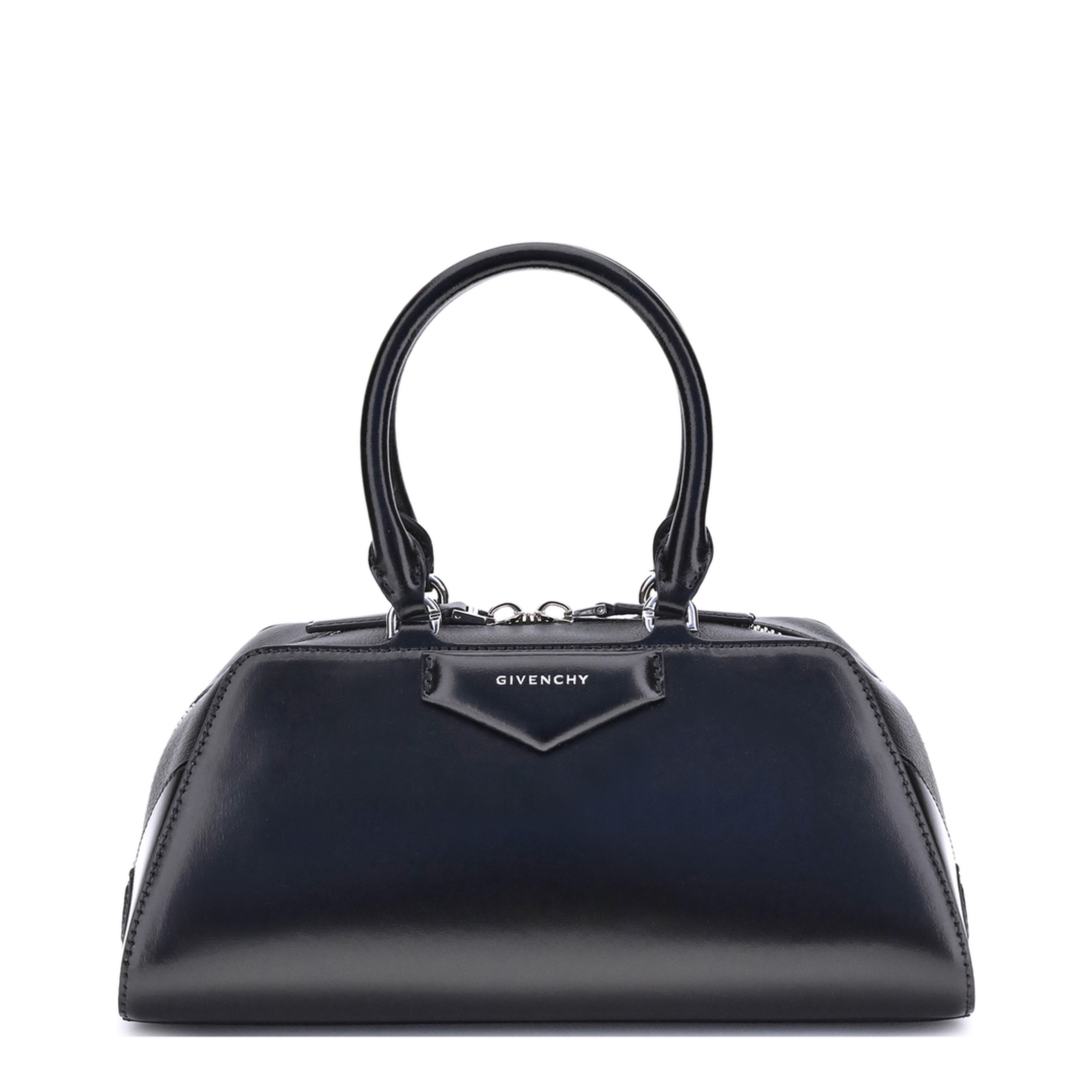 Antigona Small Box Leather Handbag - Black - Image 1