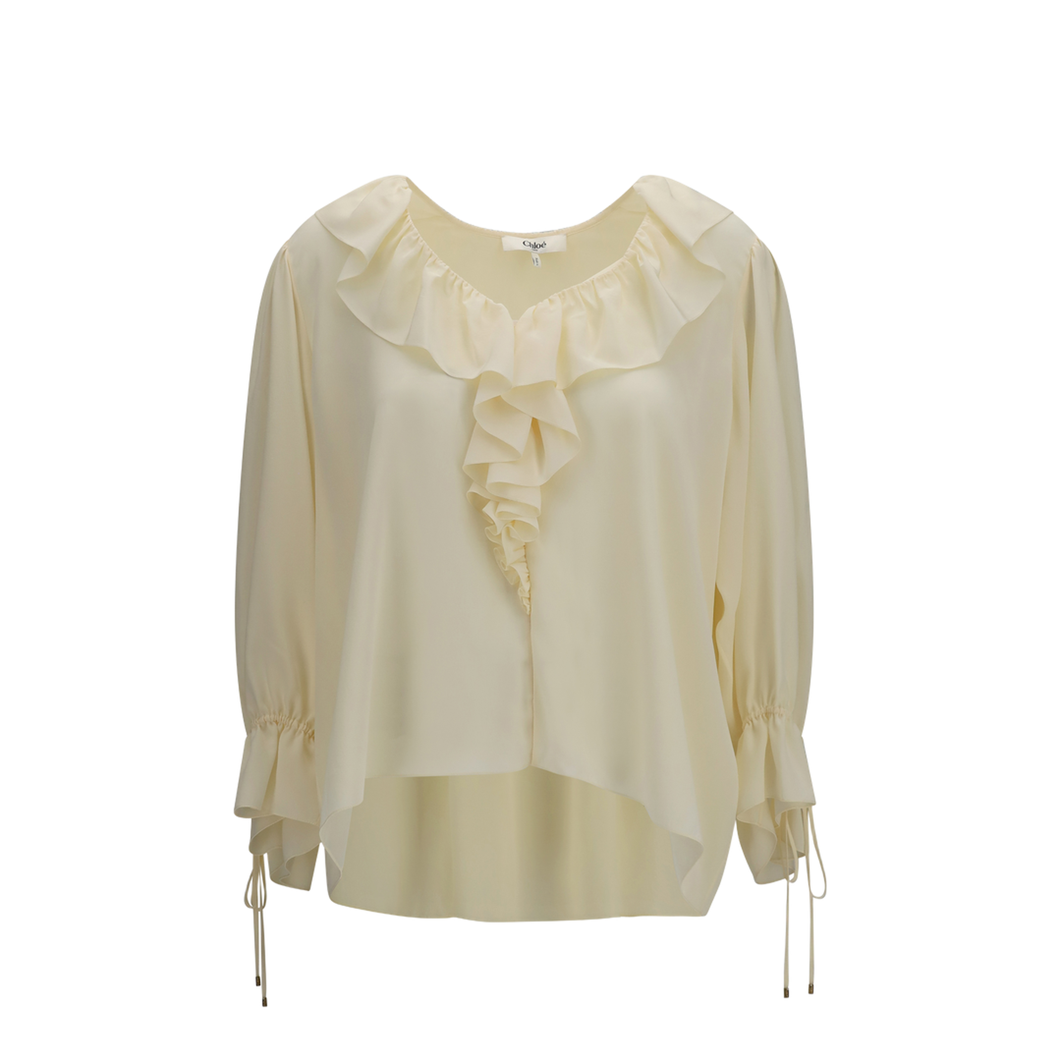 Ruffled V-Neck Shirt - Image 1