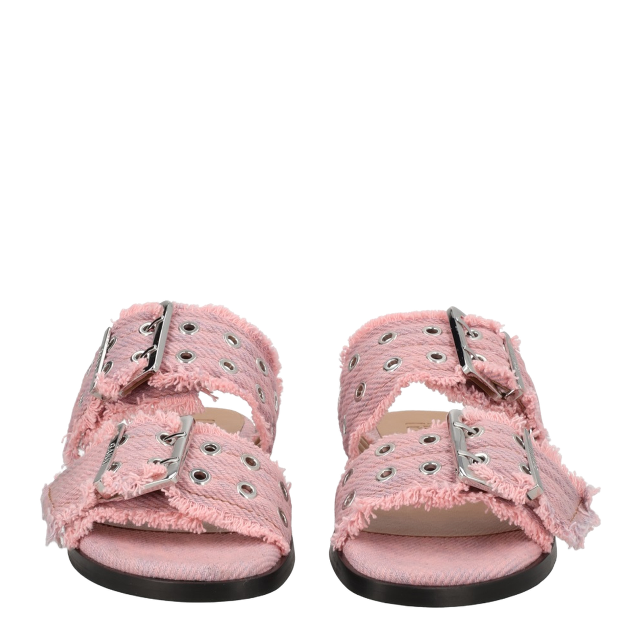 Denim Sandal With Bangs - Image 3
