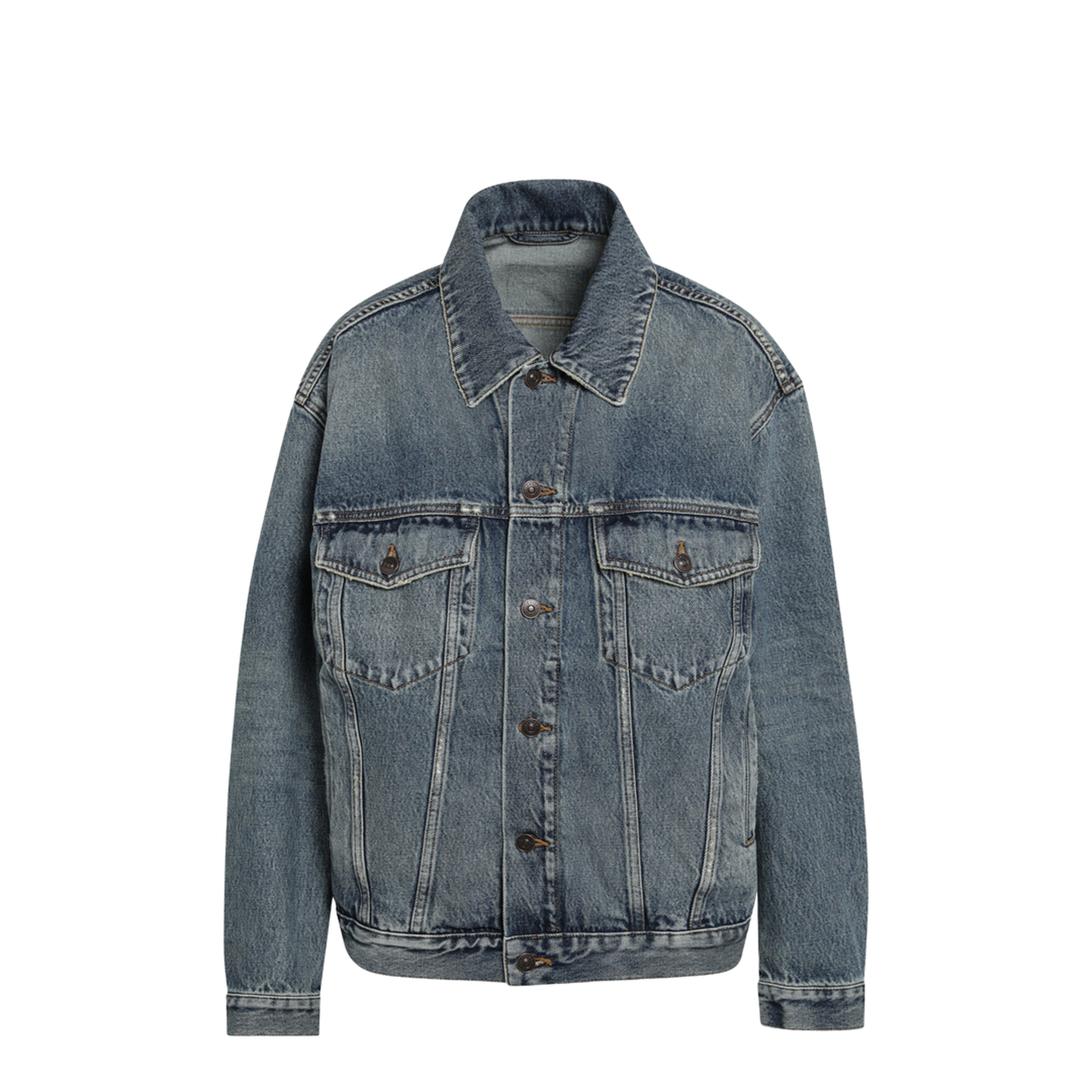 Kick Cotton Denim Jacket in Dirty Vintage Blue - Image 1