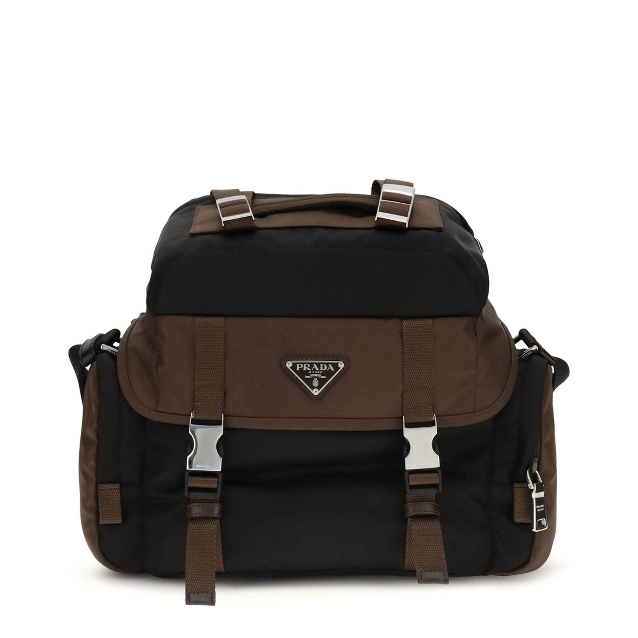 Bandoliera Medium Recycled Polyamide Shoulder Bag - Black - Image 1