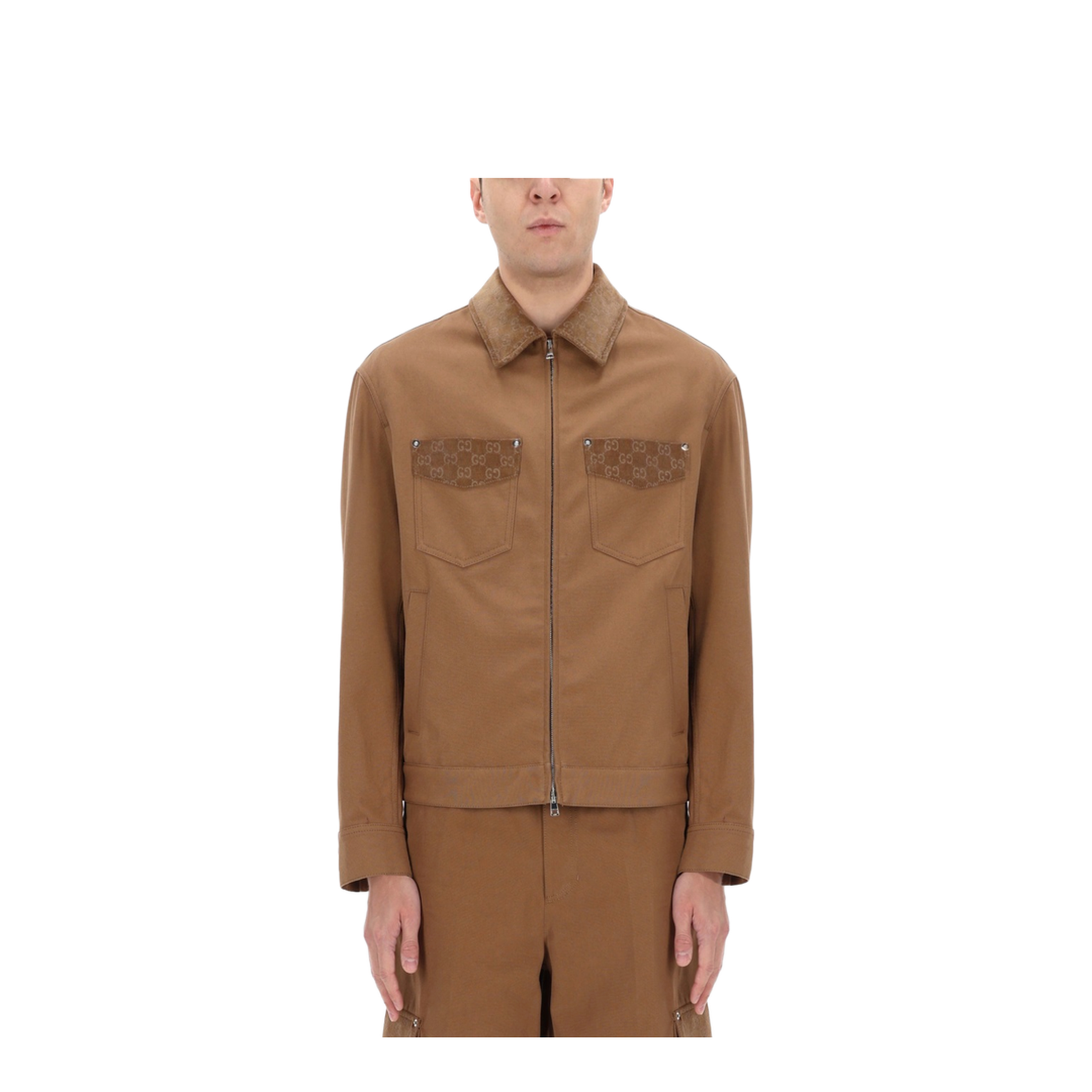 Jacket with Zipper and Collar - Image 3