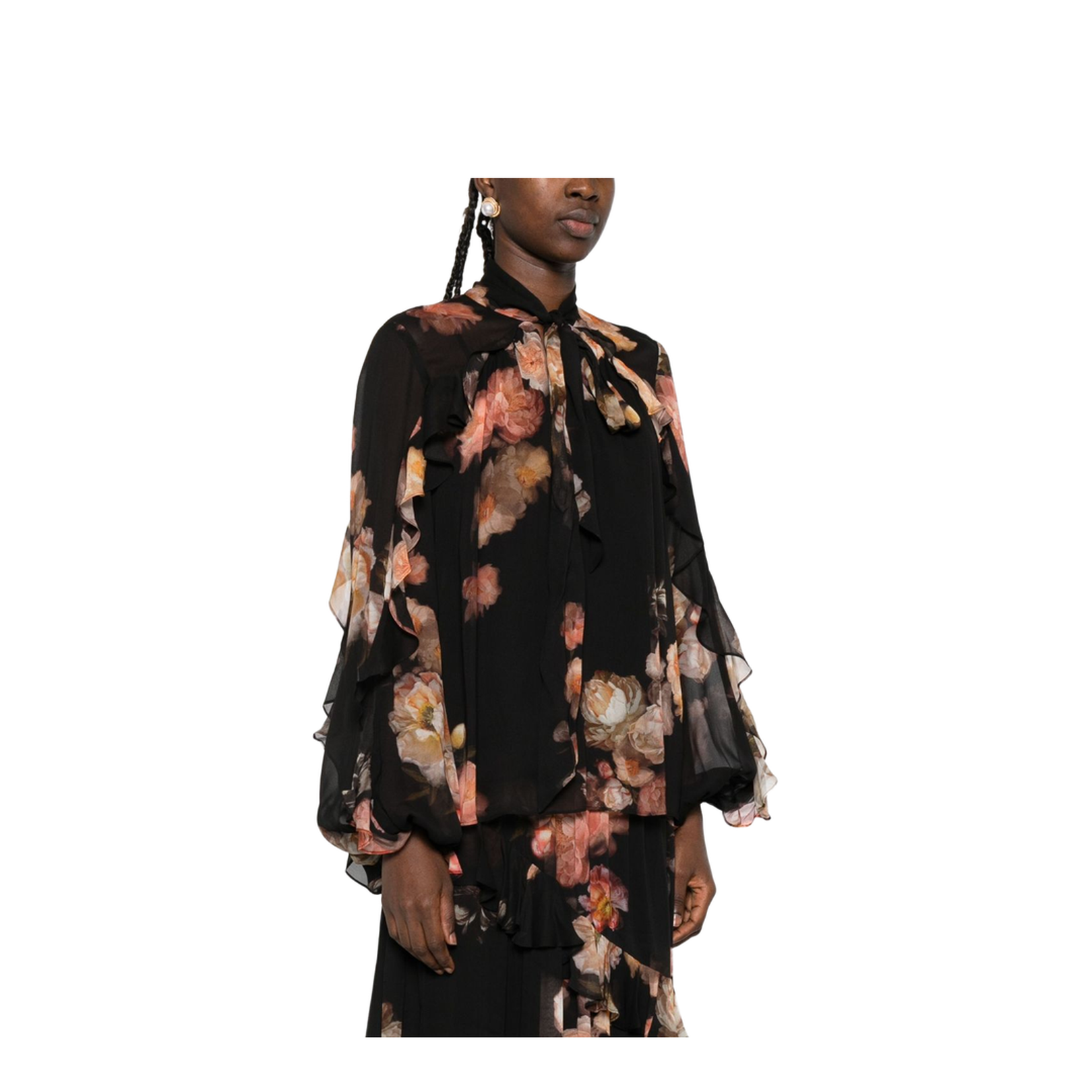 Hypnotic Satin Shirt Denim Paisley - Image 2