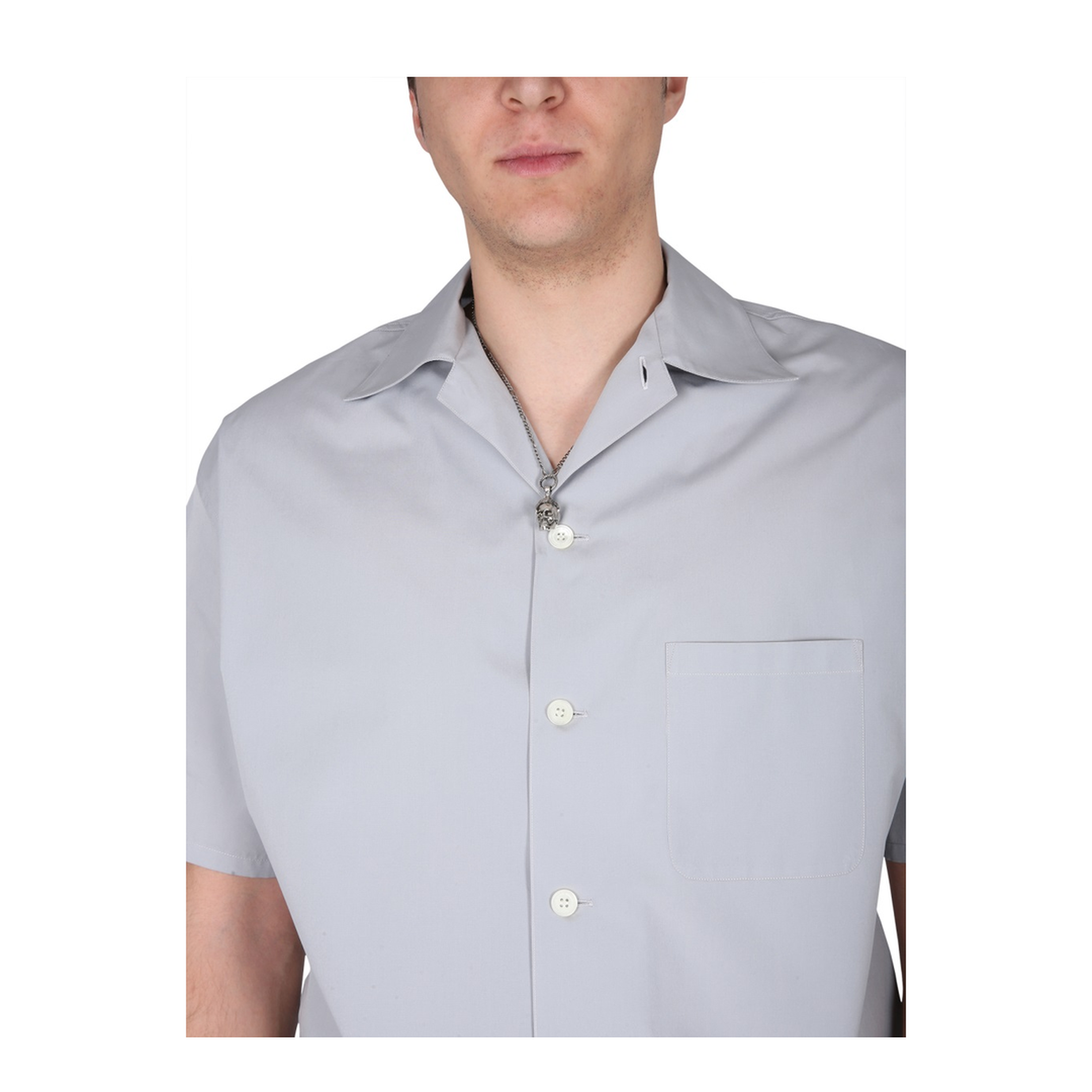 Grey Poplin Shirt - Image 4