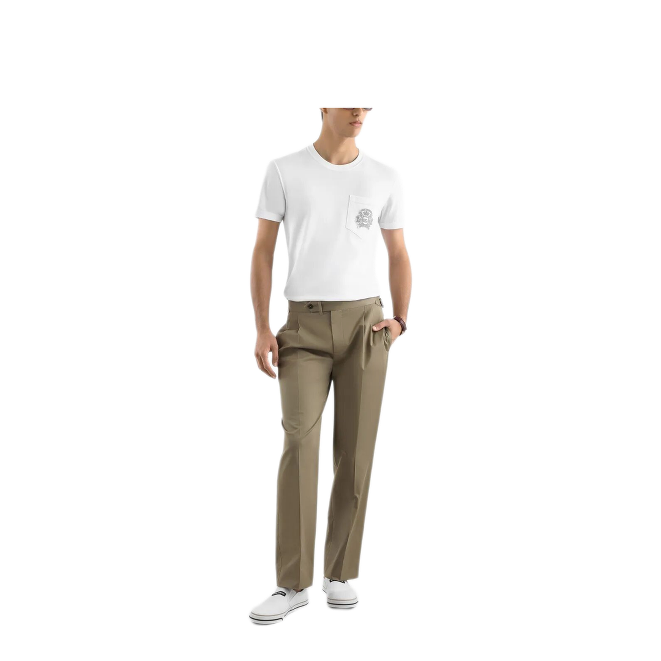 Straight-Leg Pleated Trousers - Image 2