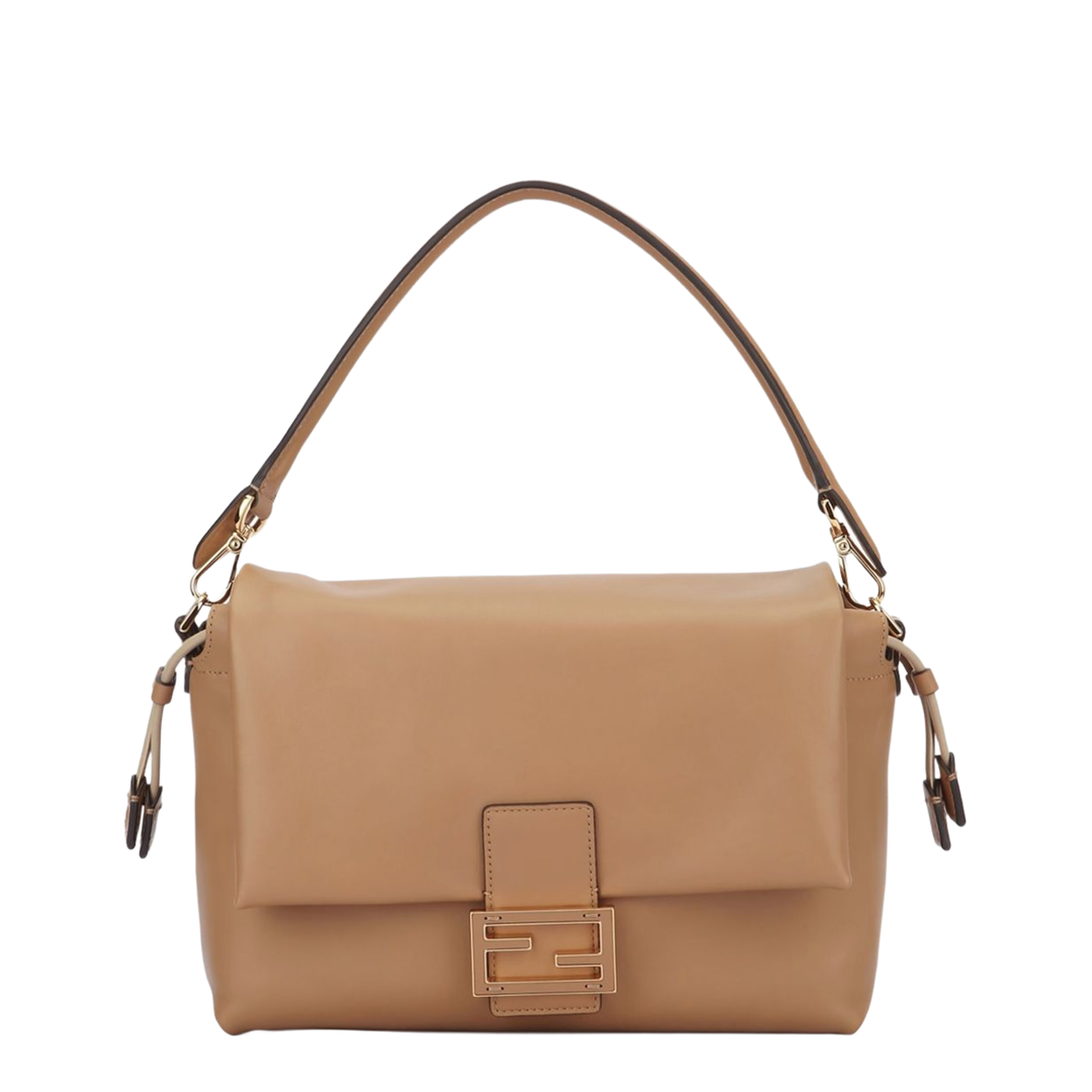 Mamma Baguette Medium Leather Shoulder Bag - Beige - Image 1
