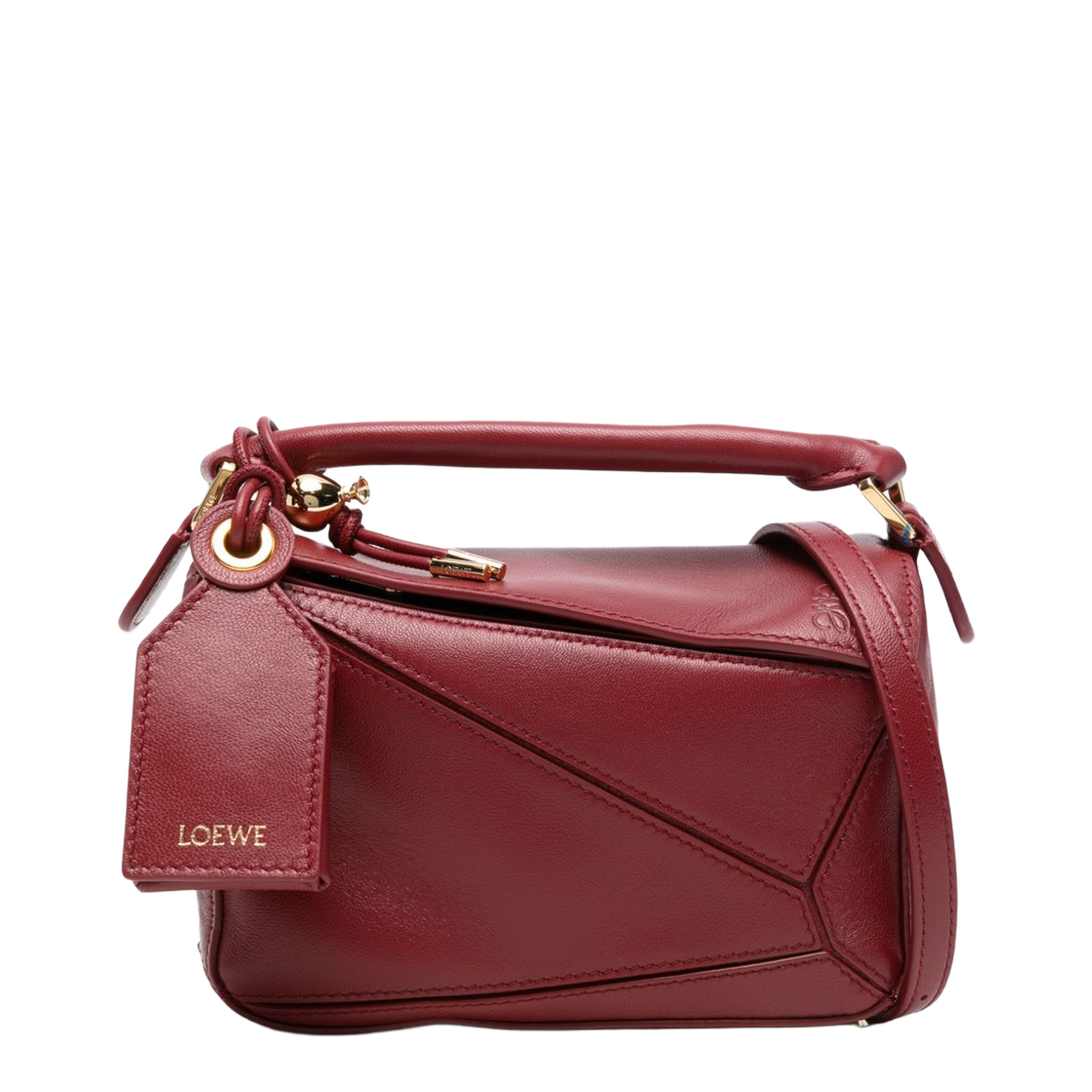 Puzzle Nappa Lambskin Bag - Burnt Red - Image 1