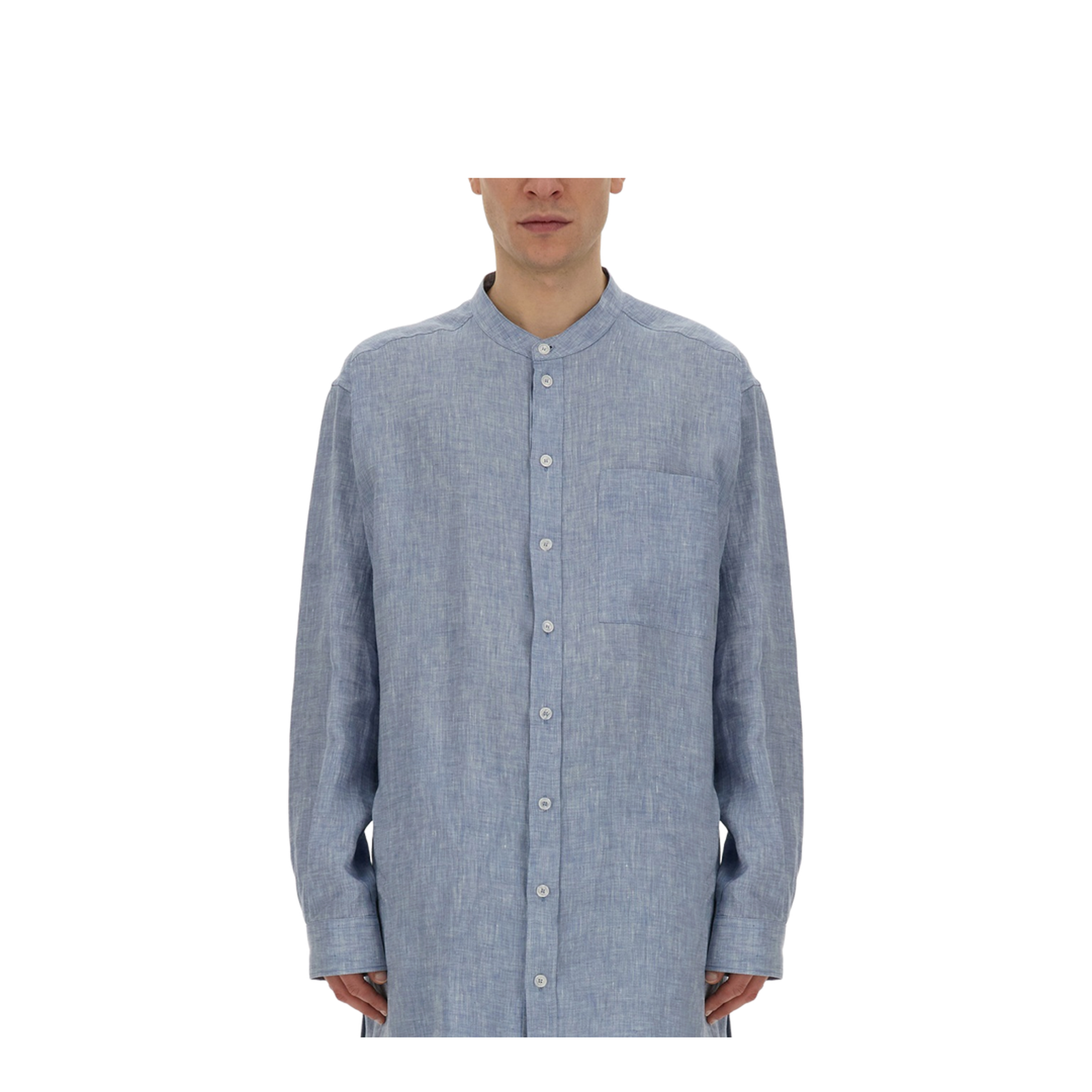 Shirt with Mandarin Collar - Image 1