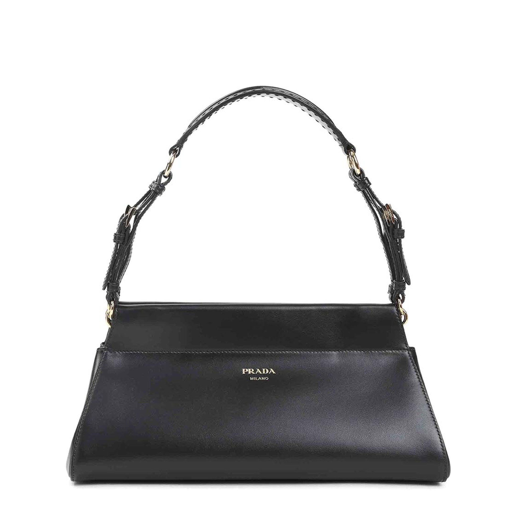 Enchaîné Medium Calf Leather Shoulder Bag - Black - Image 1