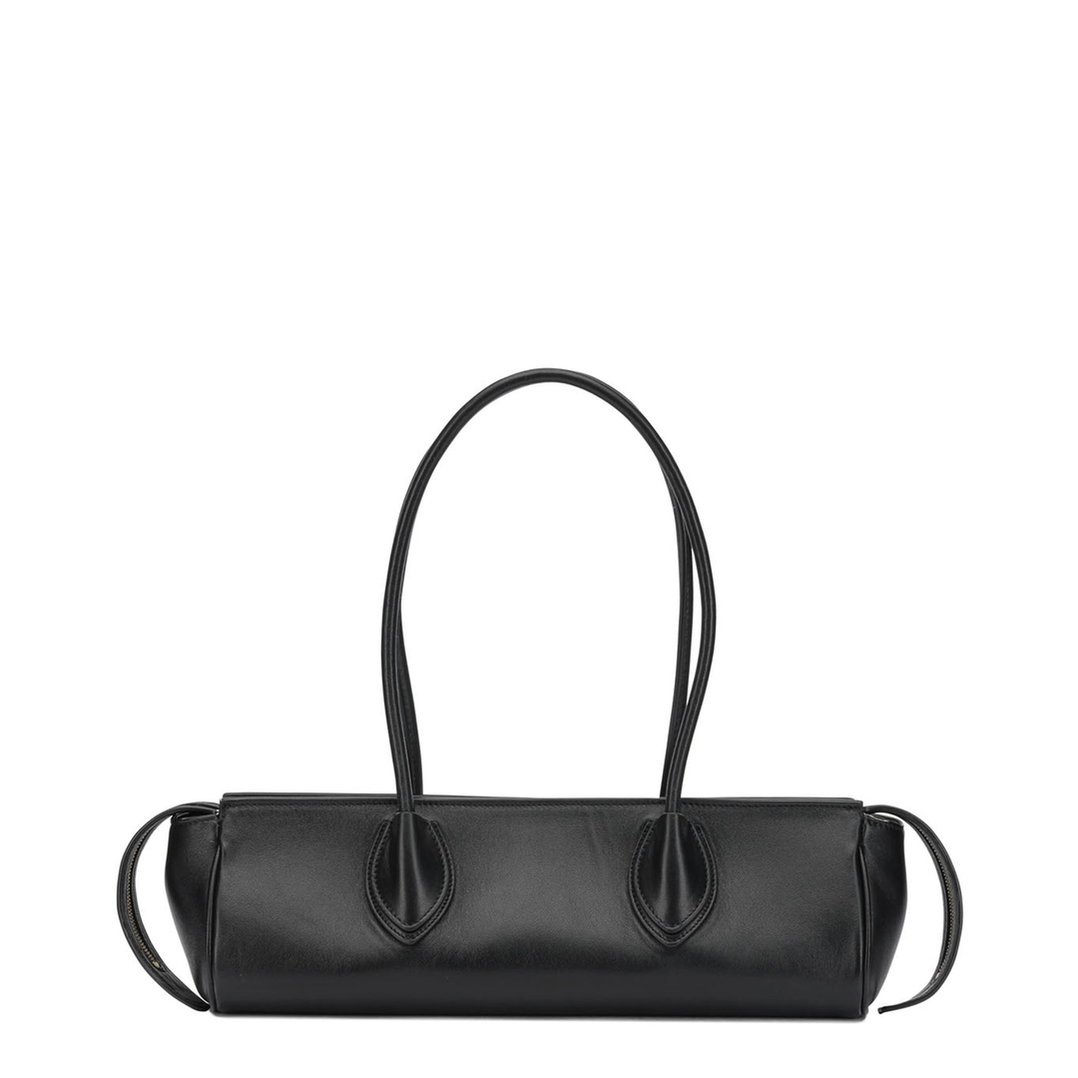 Donna Soft Nappa Leather Shoulder Bag - Black - Image 3