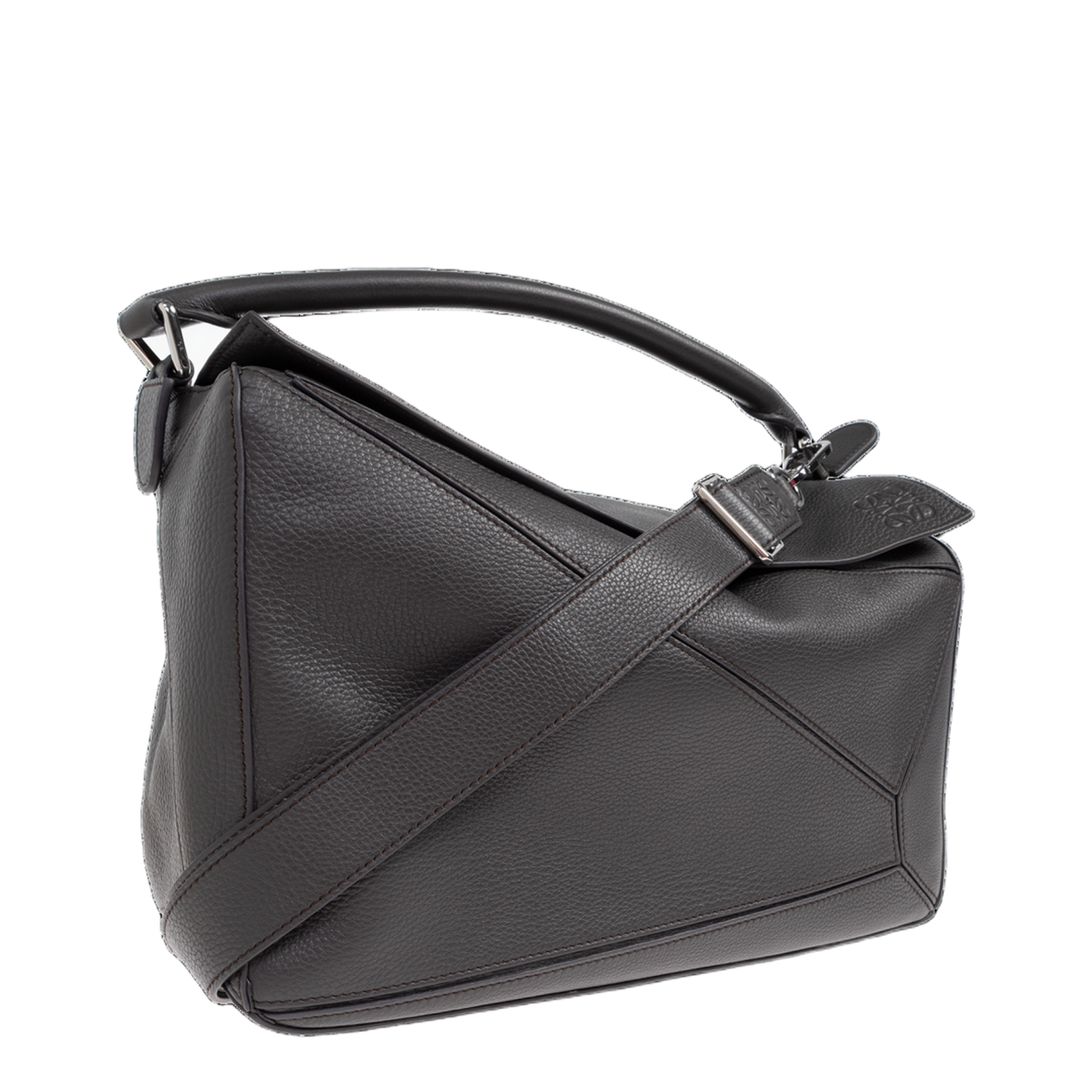 Puzzle Large Calfskin Handbag - Dark Grey - Image 4