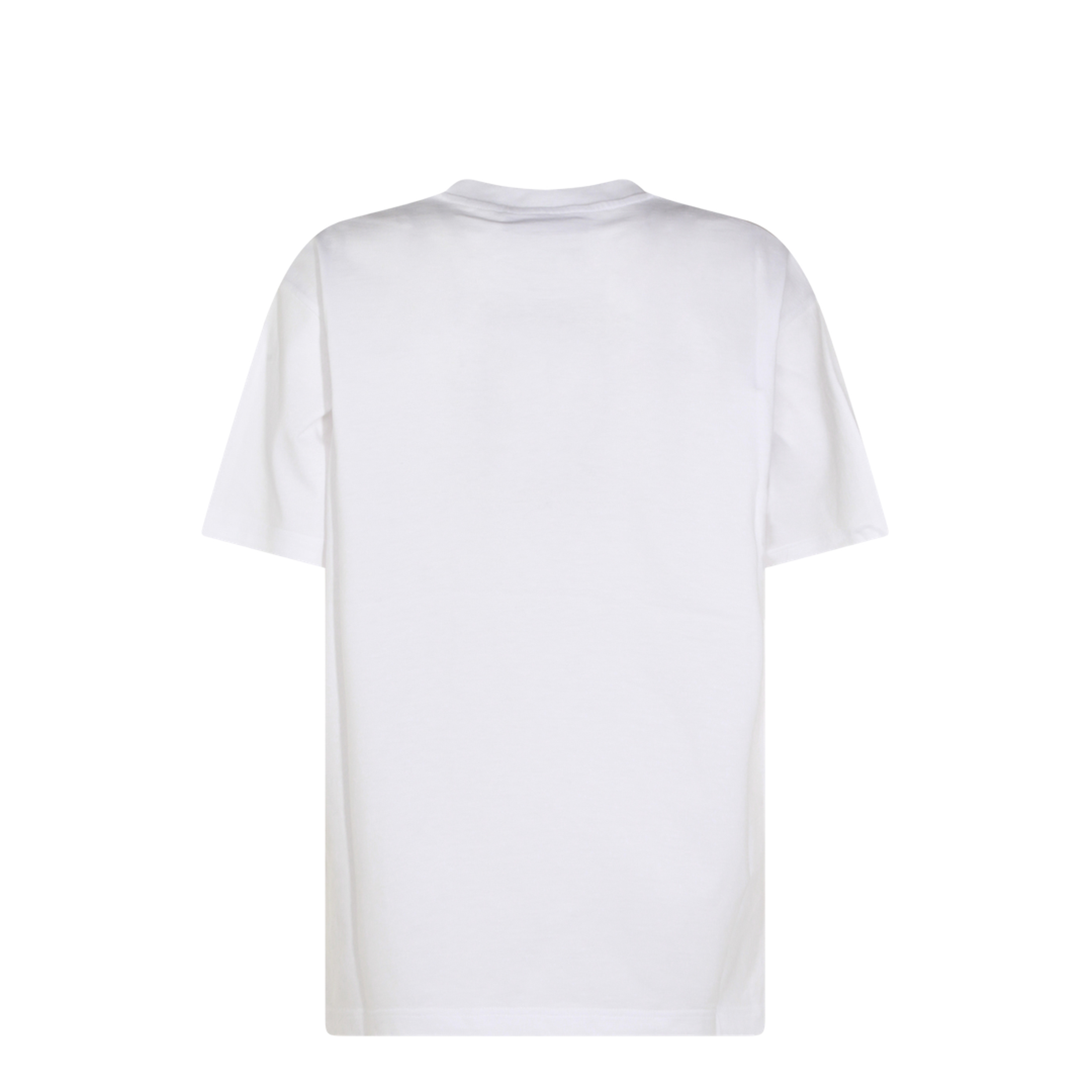 Cotton Jersey T-Shirt with Embroidery in White - Image 4