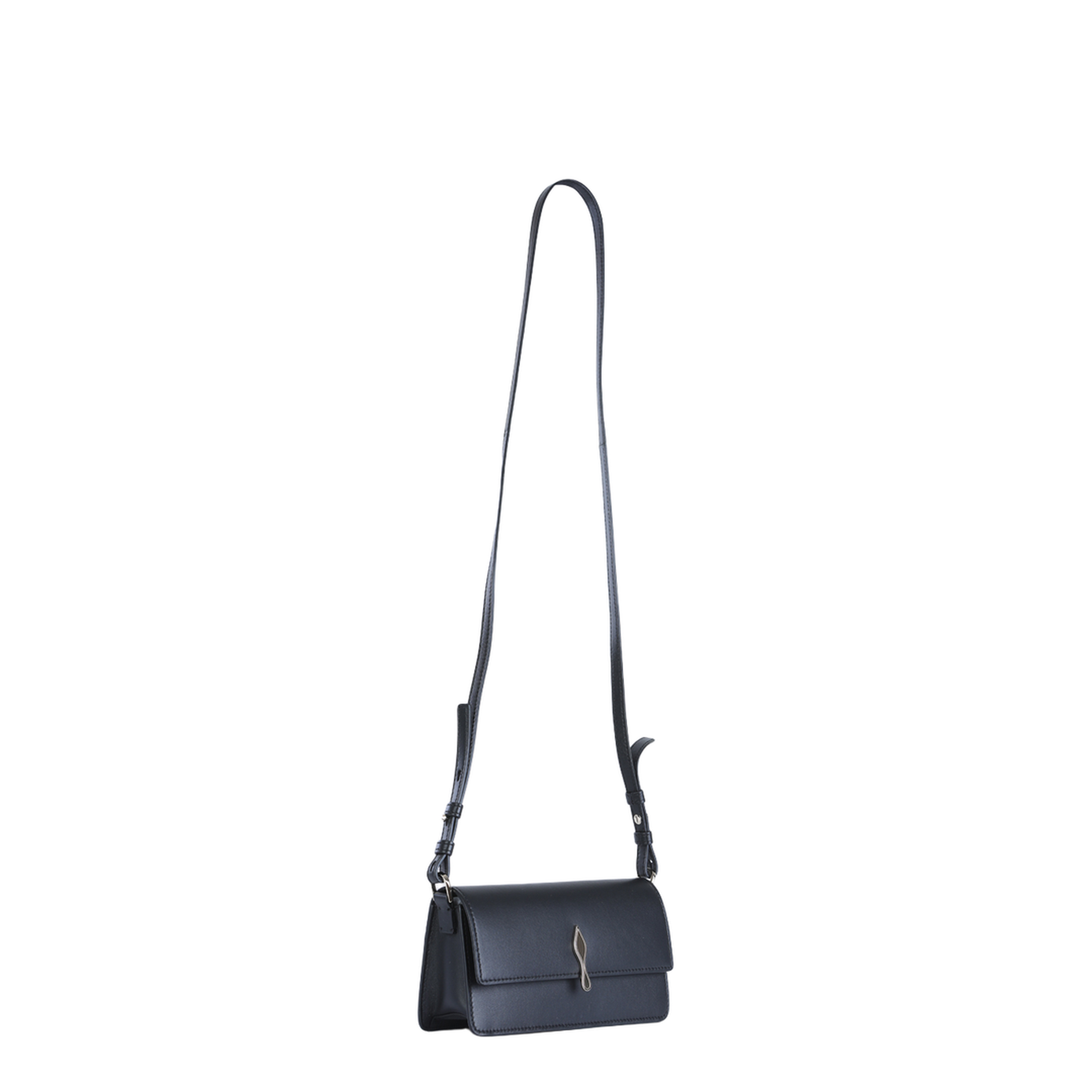 Bettina Mini Leather Crossbody Bag - Black - Image 2