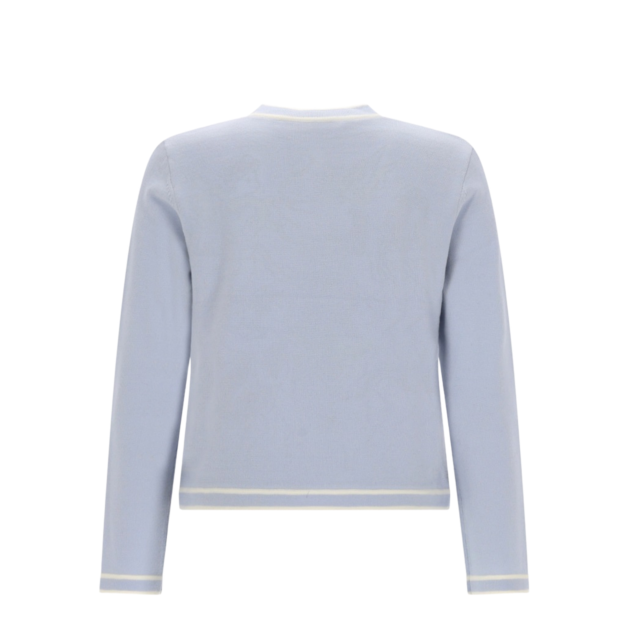 Bottoned Wool Cardigan - Light Blue - Image 3
