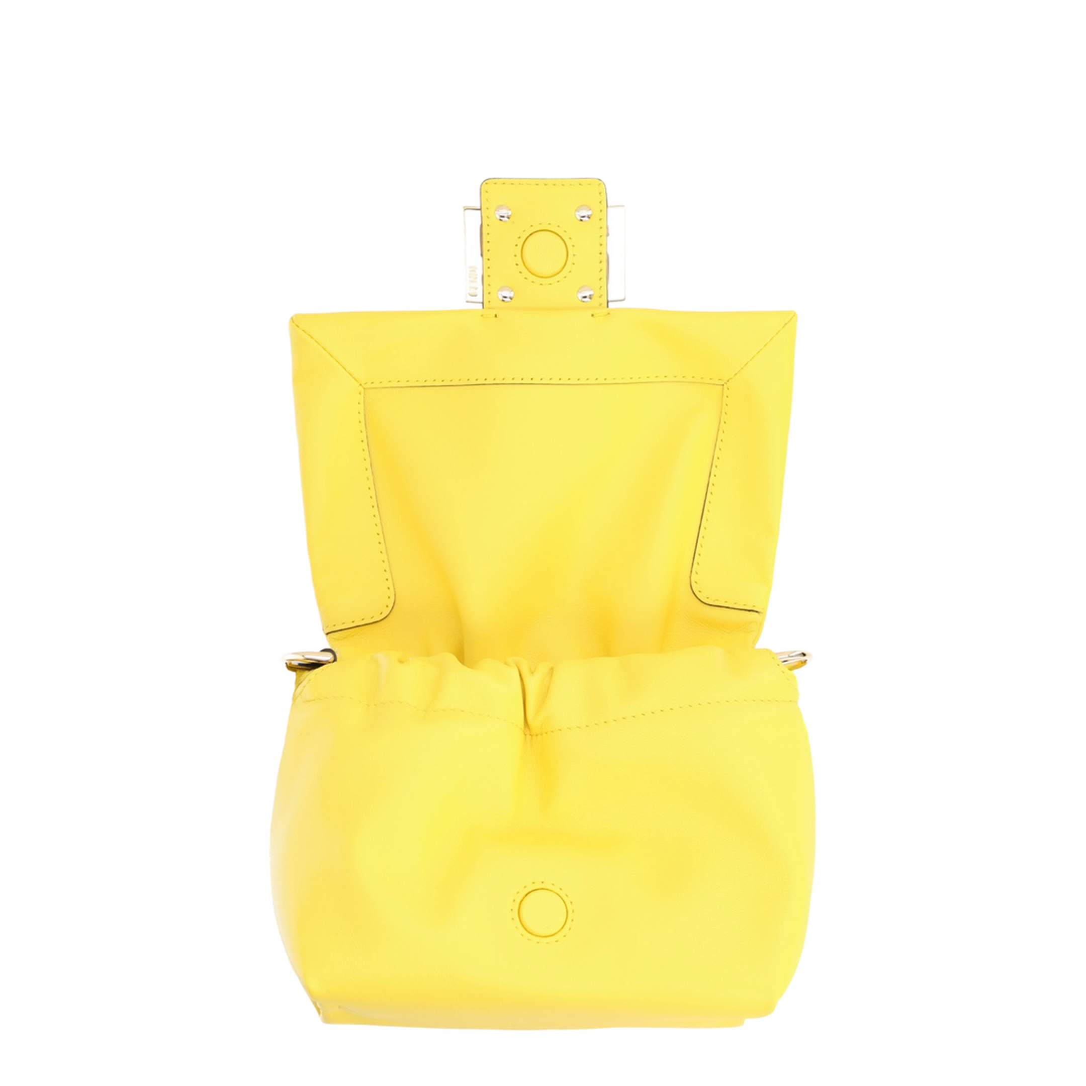 Mamma Baguette Small Lamb Leather Handbag - Giallo - Image 3