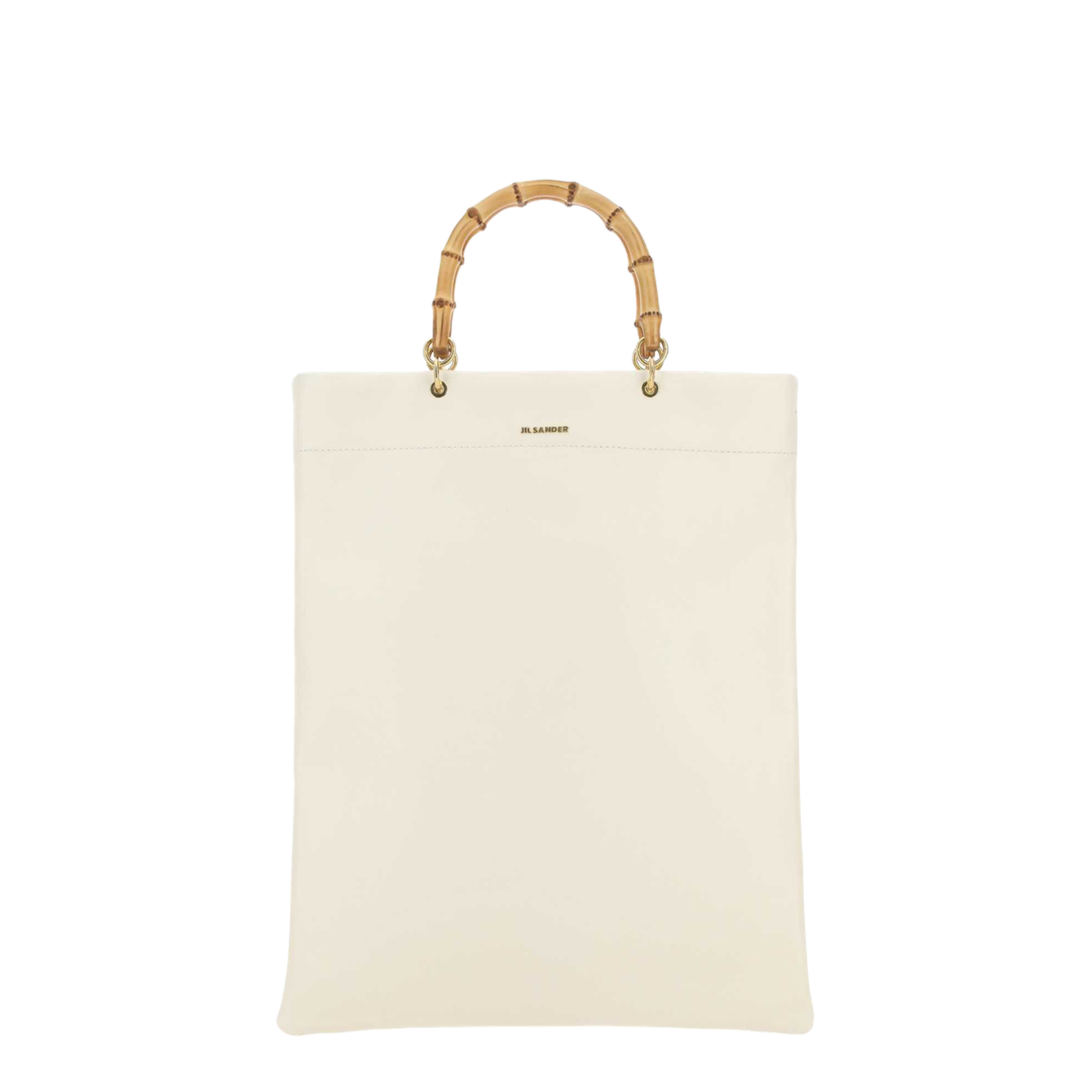 Ivory Leather Medium Shopping Bag - Image 1