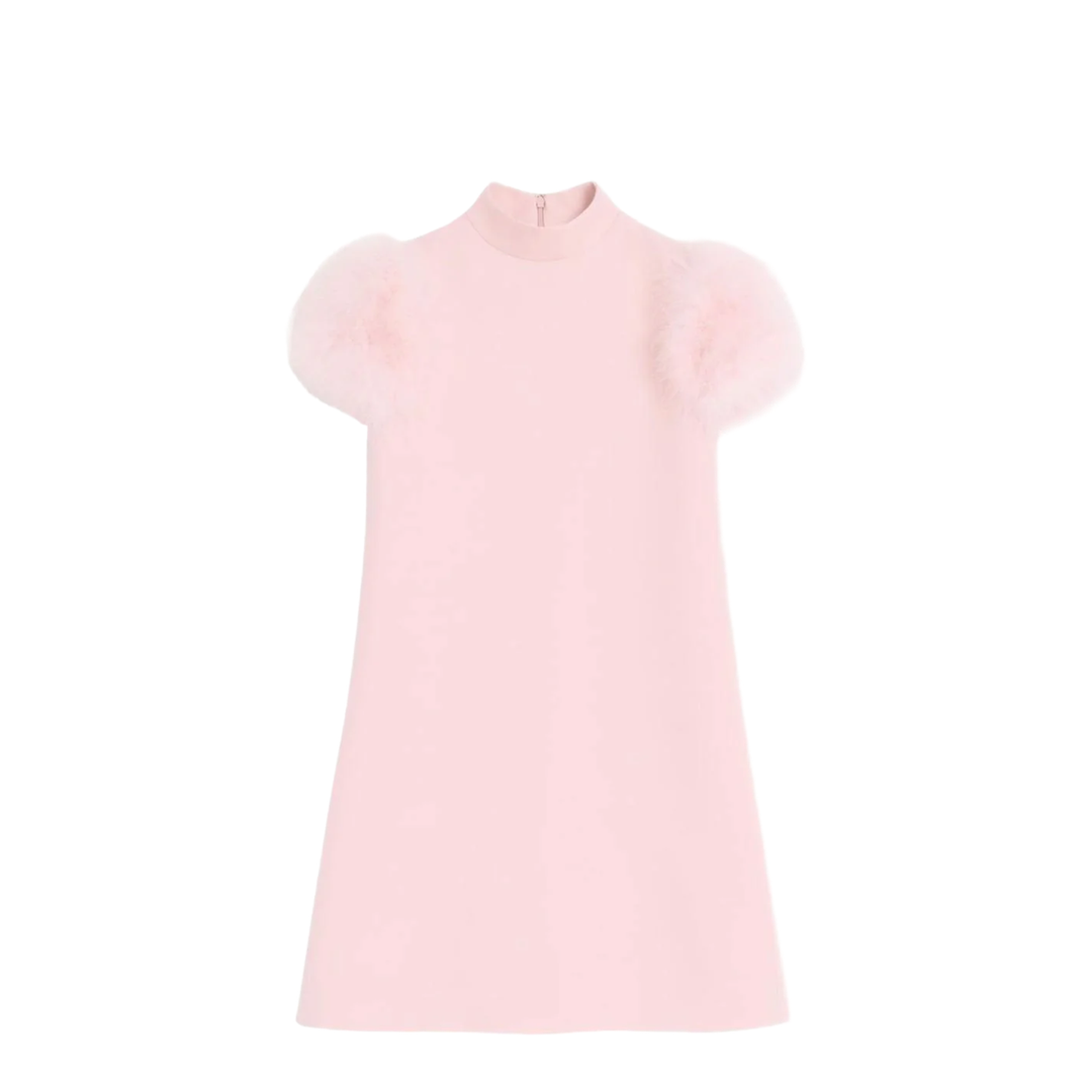 Bow Detail Wool and Silk Mini Dress - Image 1