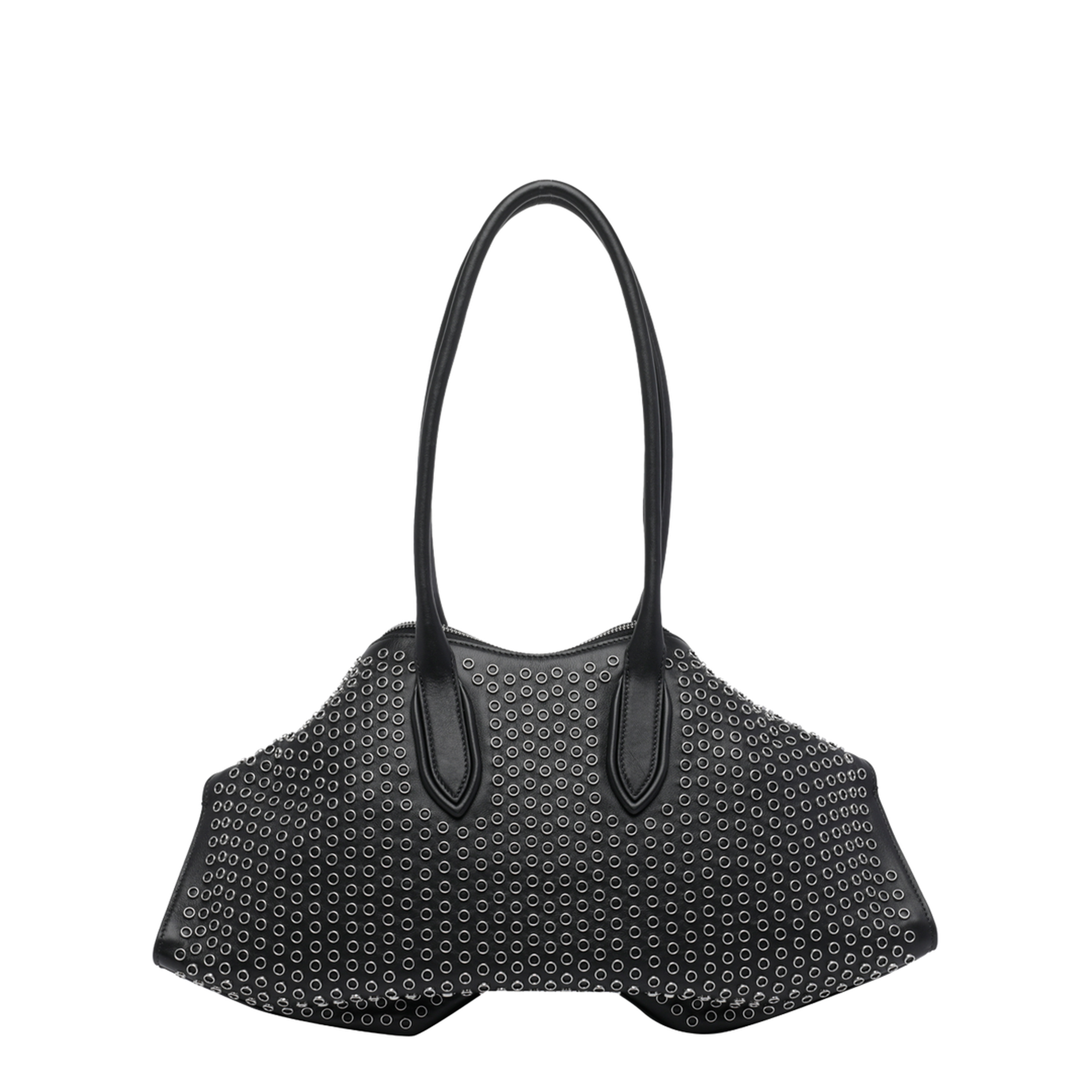 Manta Medium Calf Leather Shoulder Bag - Black - Image 3