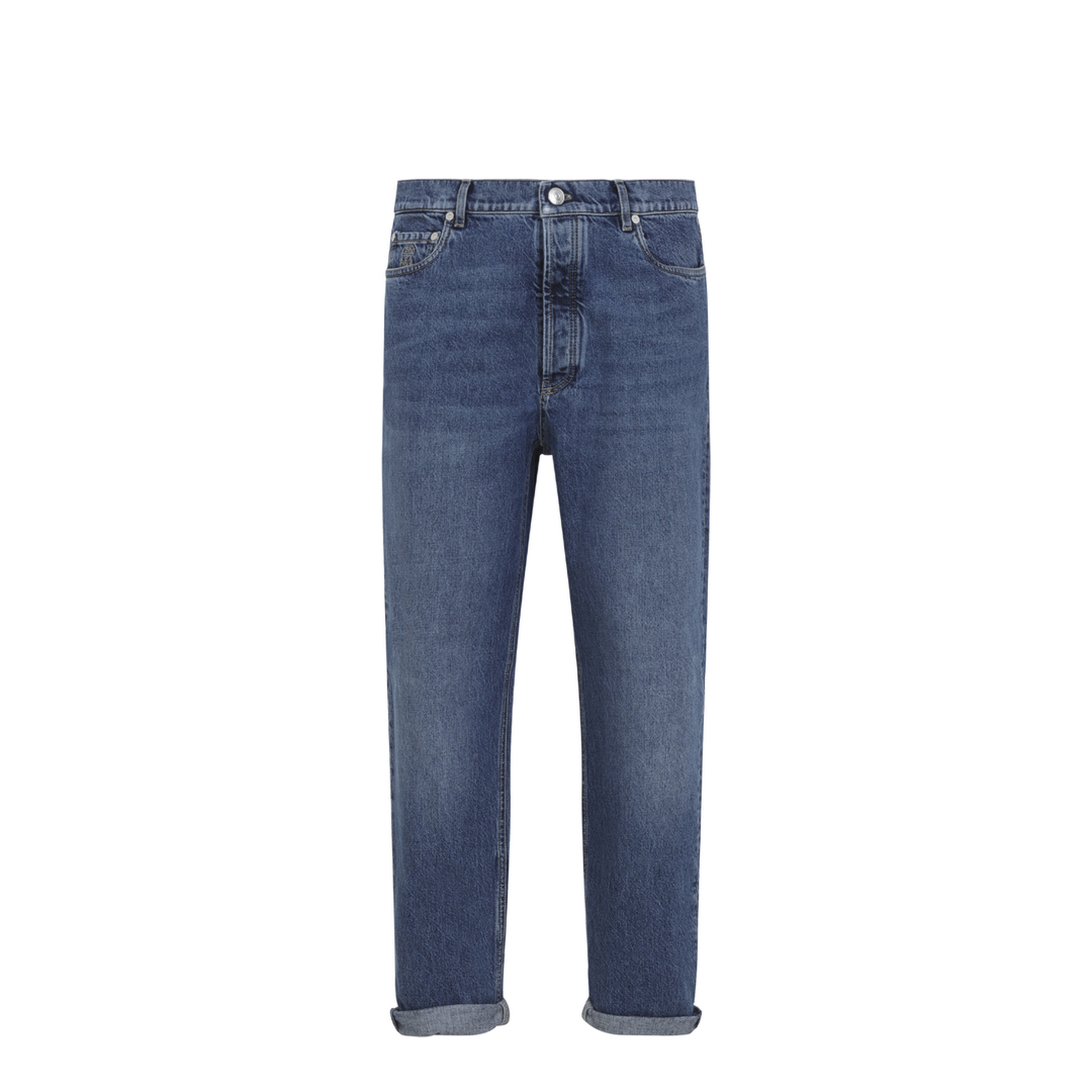 Straight-leg turn-up Jeans - Image 2