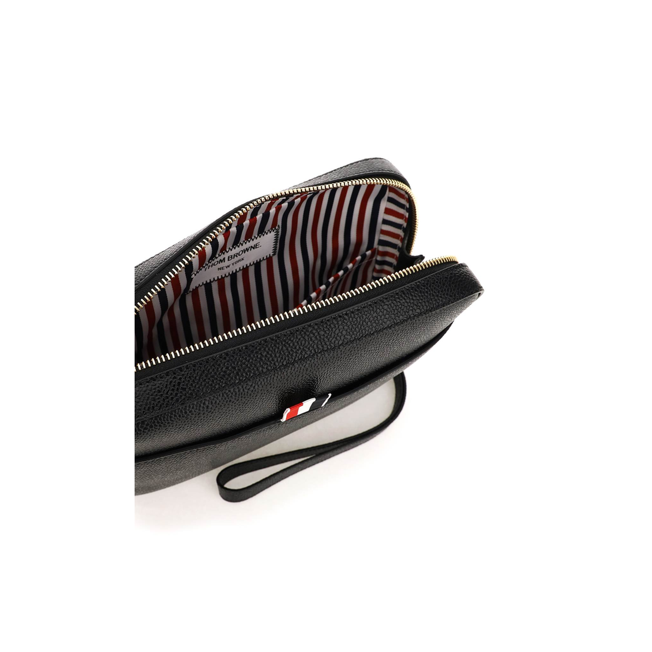 Leather Clutch With RWB Strap in Black - Image 2