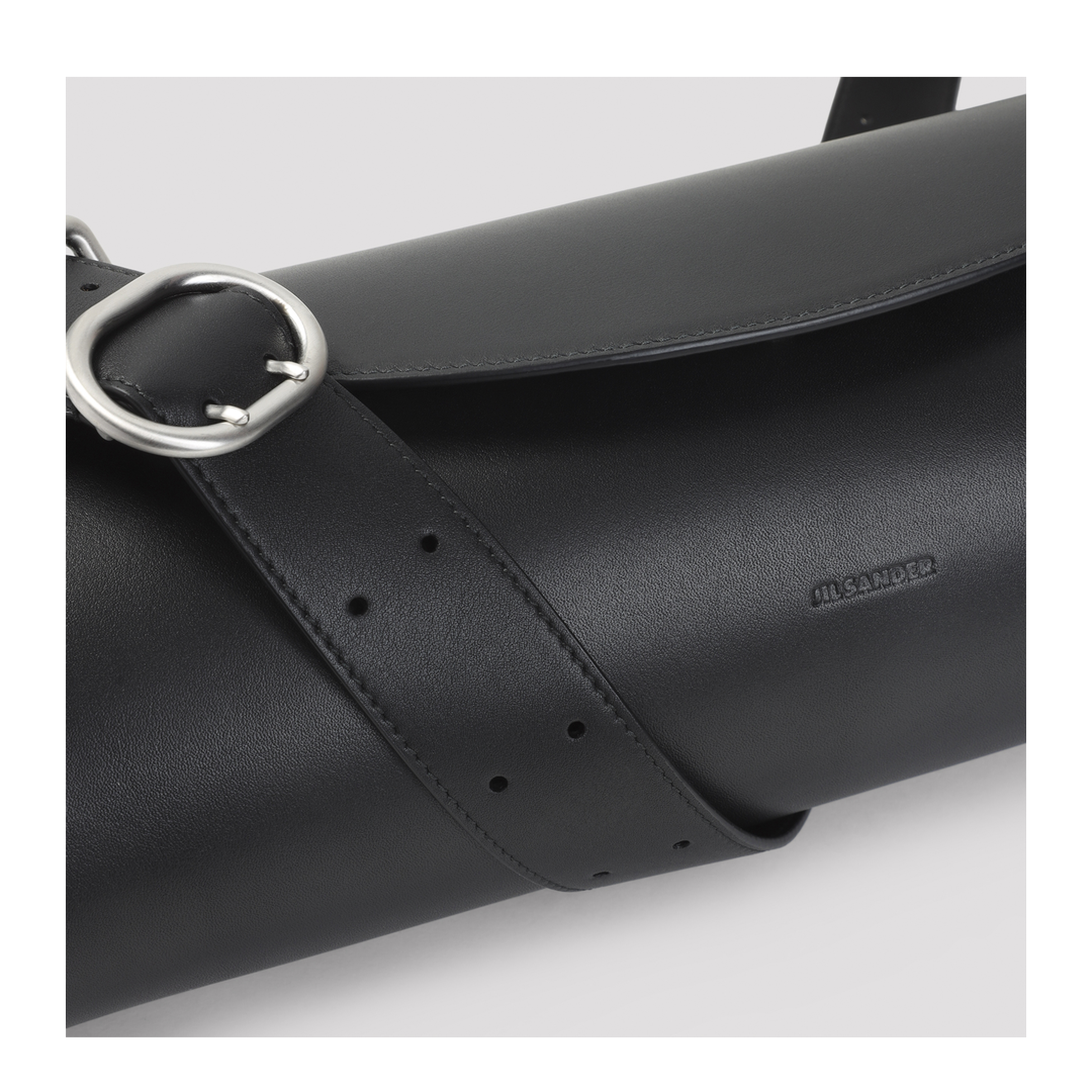 Cannolo Grande Calf Leather Bag - Black - Image 5