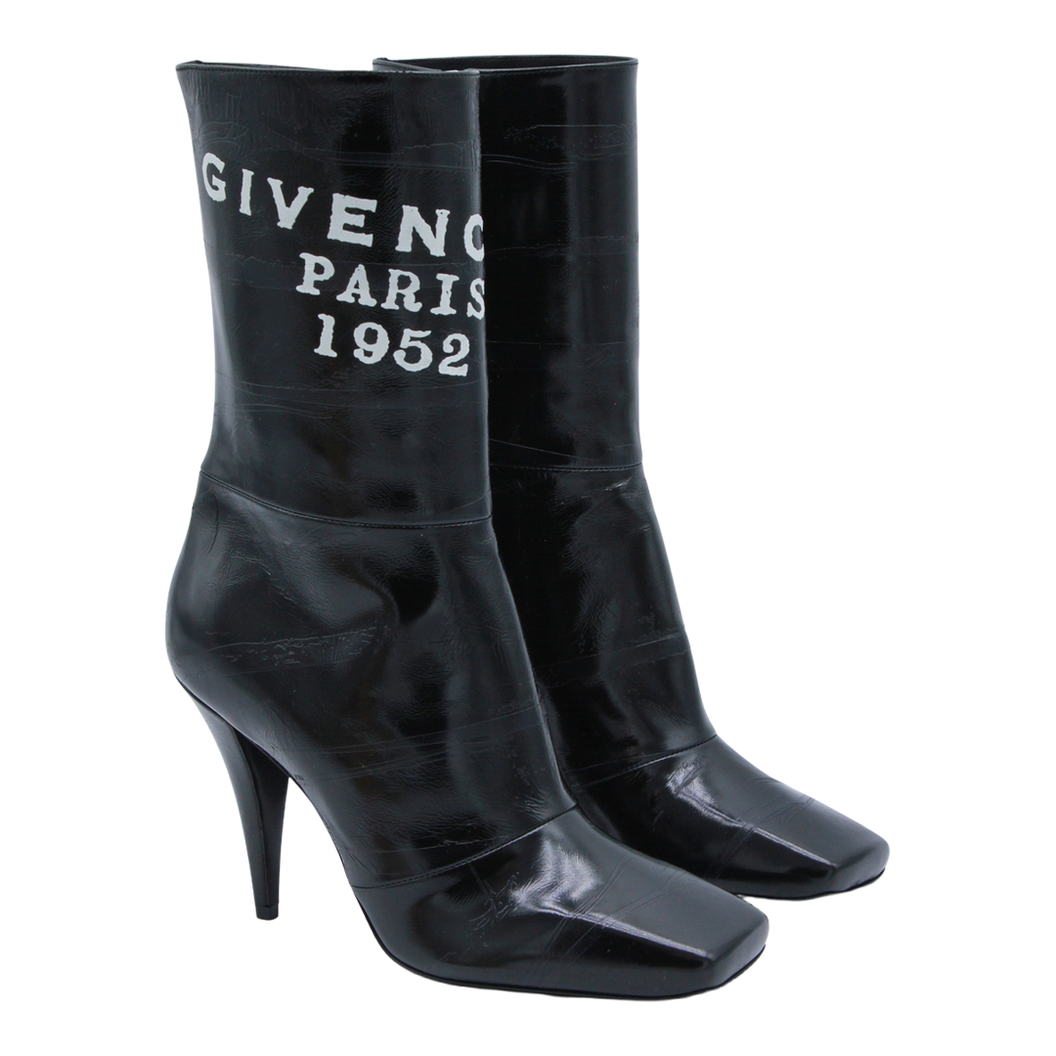 Leather Boots In Black - Image 4