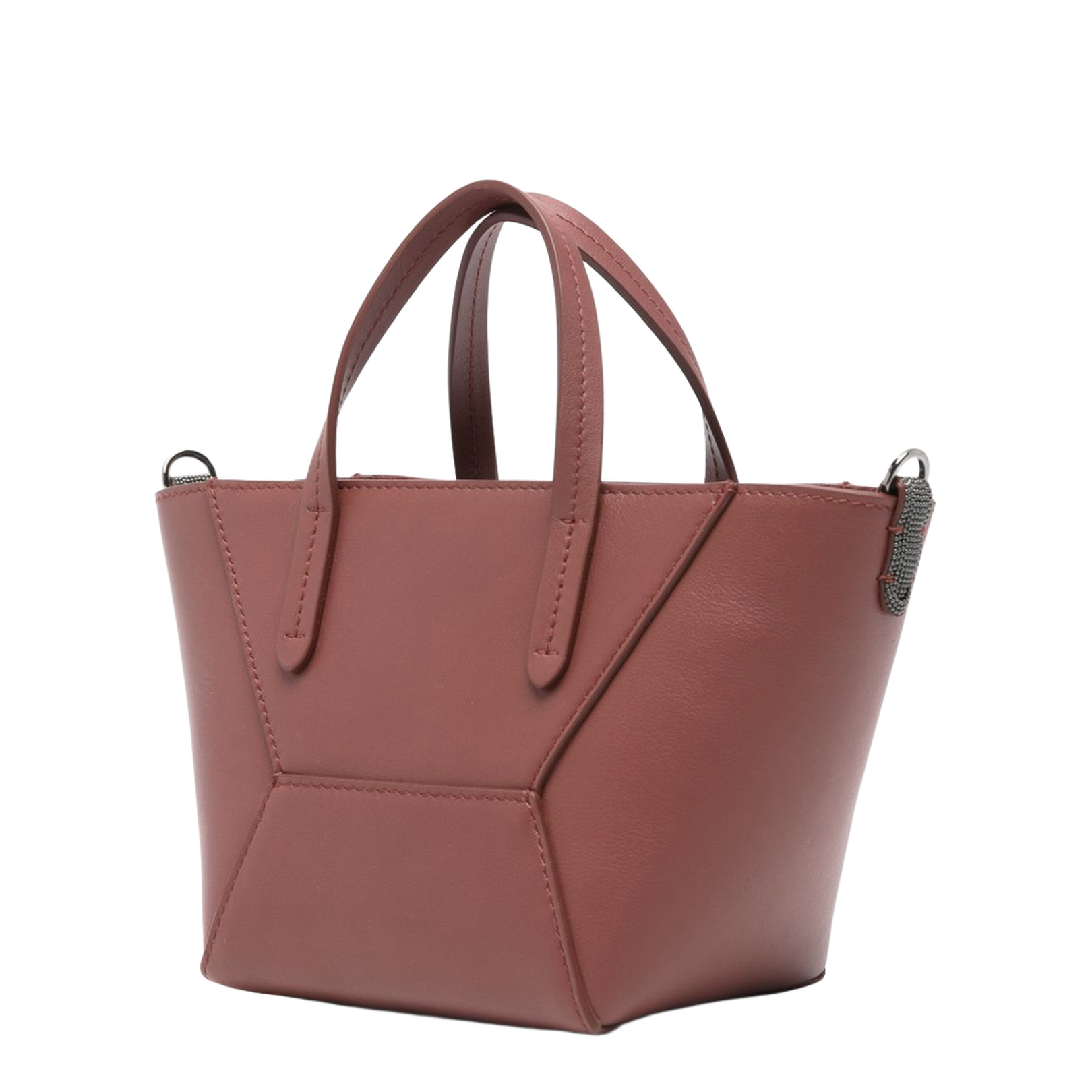 Women's Handbag Silk Nylon Brown - Image 5