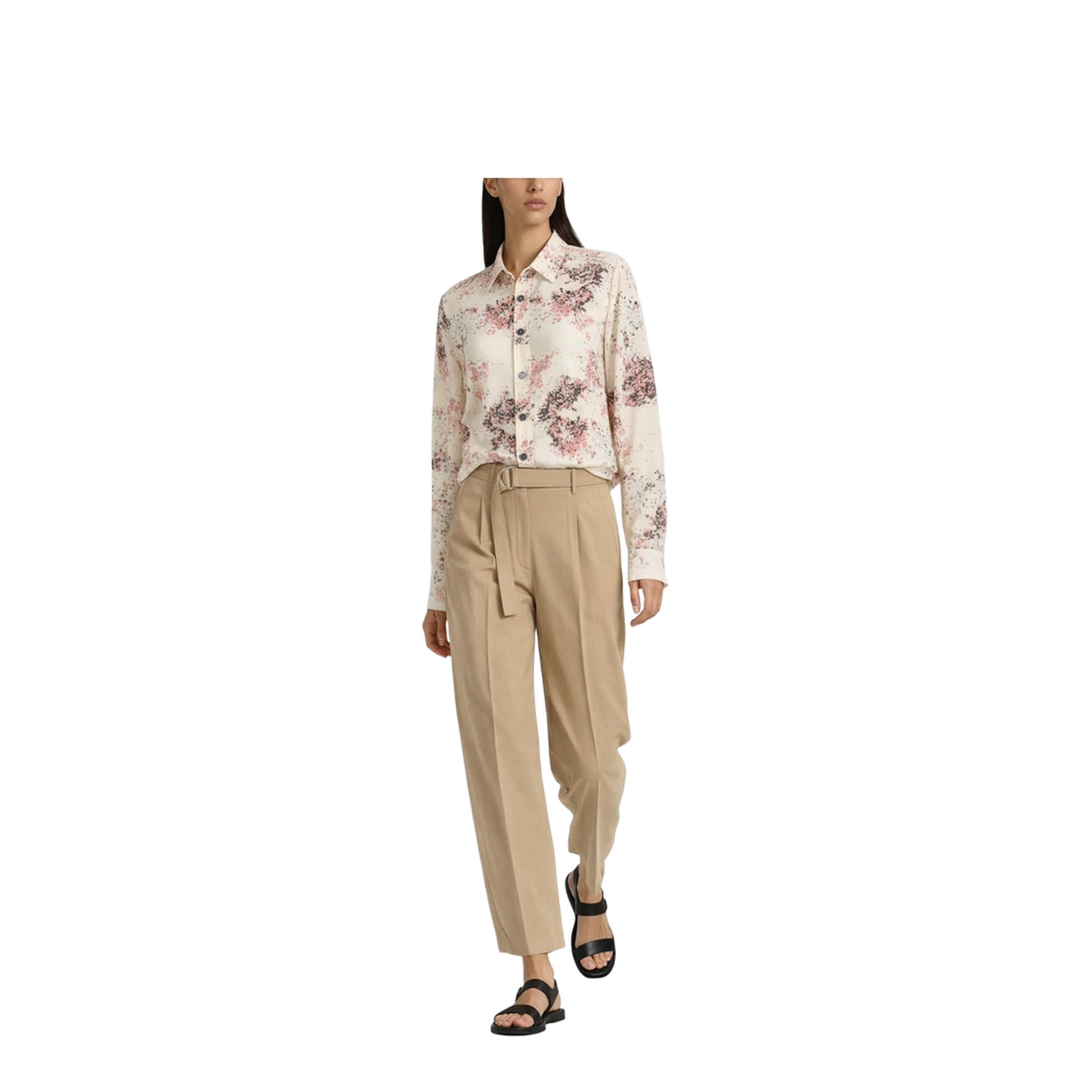 Belted Pleated Trousers - Image 2