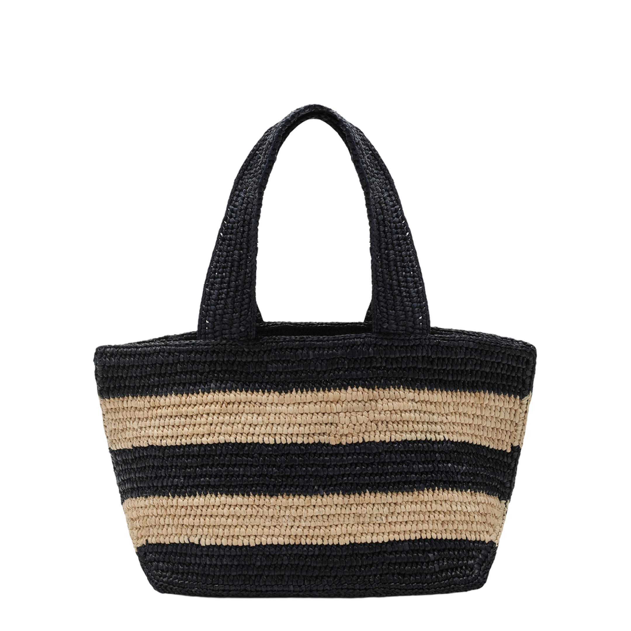 Trapeze Pm Shopping Bag In Raffia - Image 2