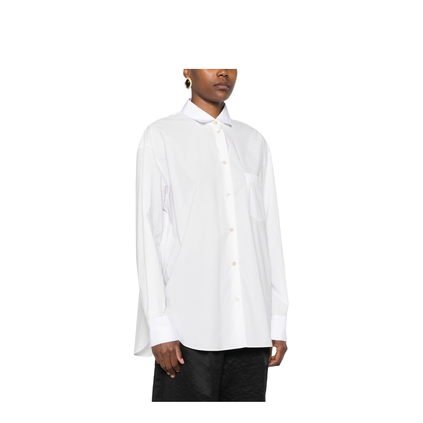 Oversized Shirt in Cotton Poplin - Image 2