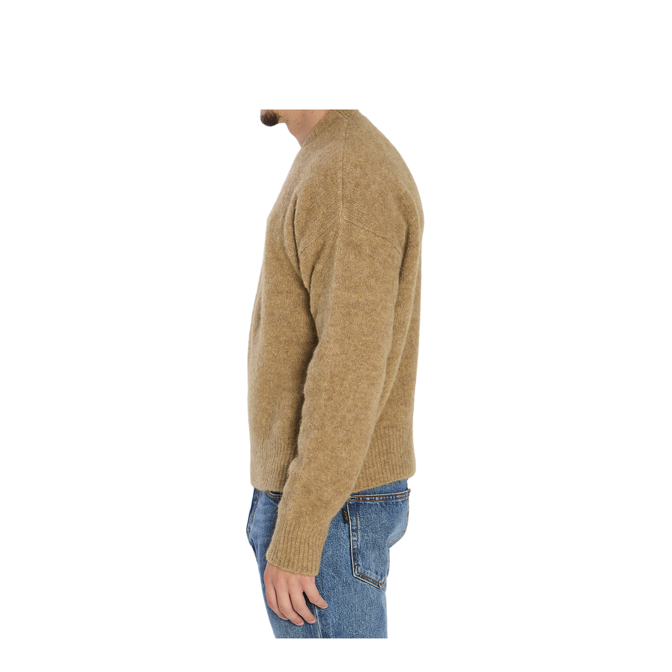 Crew Neck Alpaca Wool Sweater - Image 3