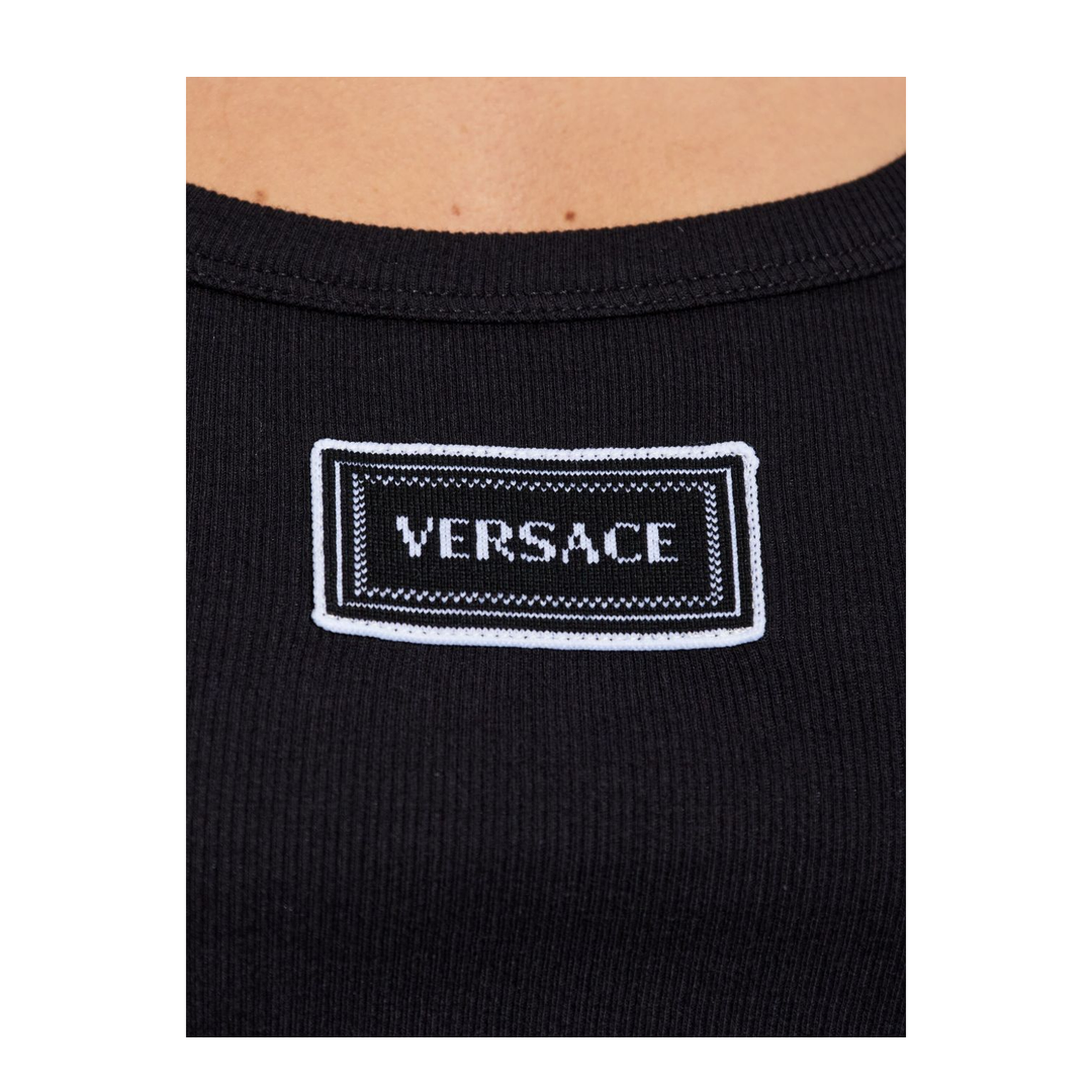 90s Vintage Logo Tank Top Black - Image 3