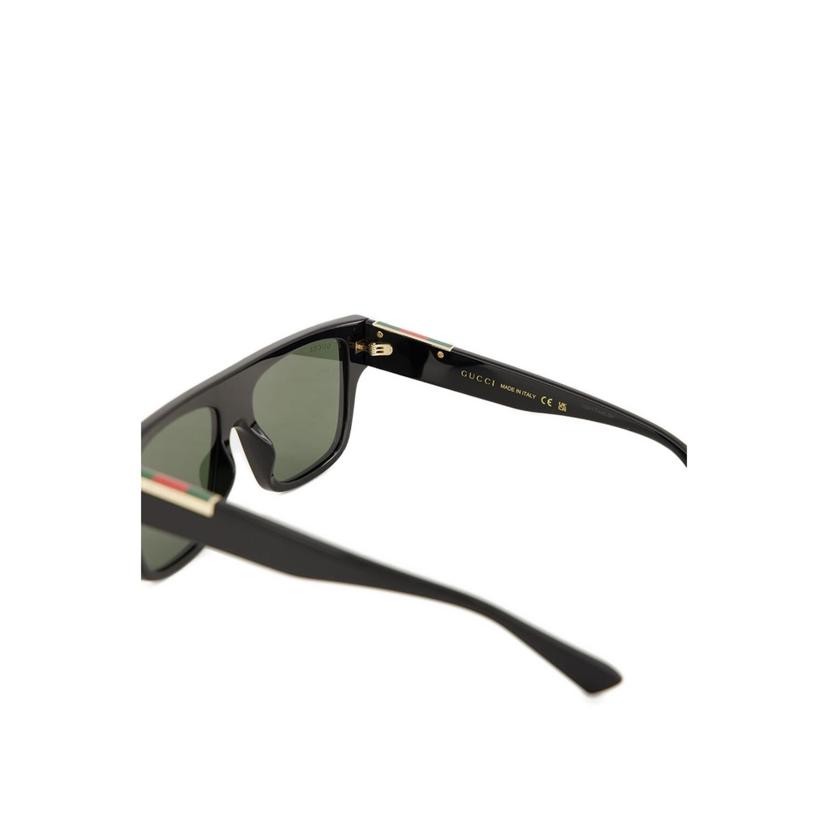 Rectangular Frame Sunglasses in Black - Image 2