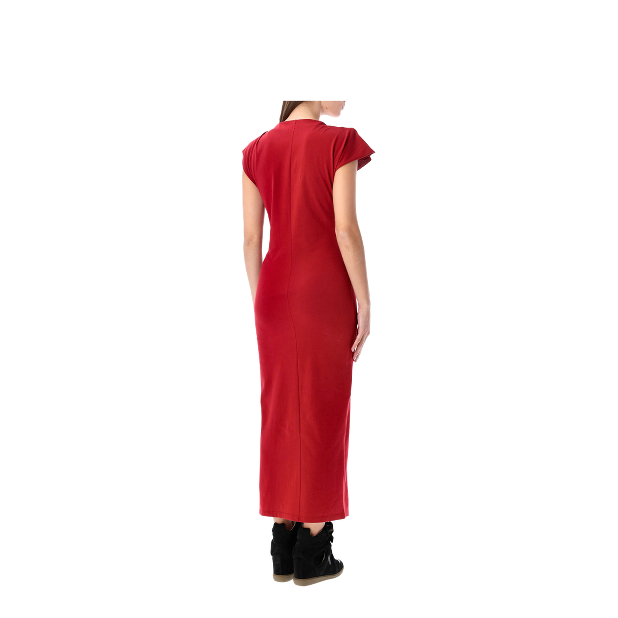 Long Cherry-Coloured Nadela Jersey Dress - Image 2