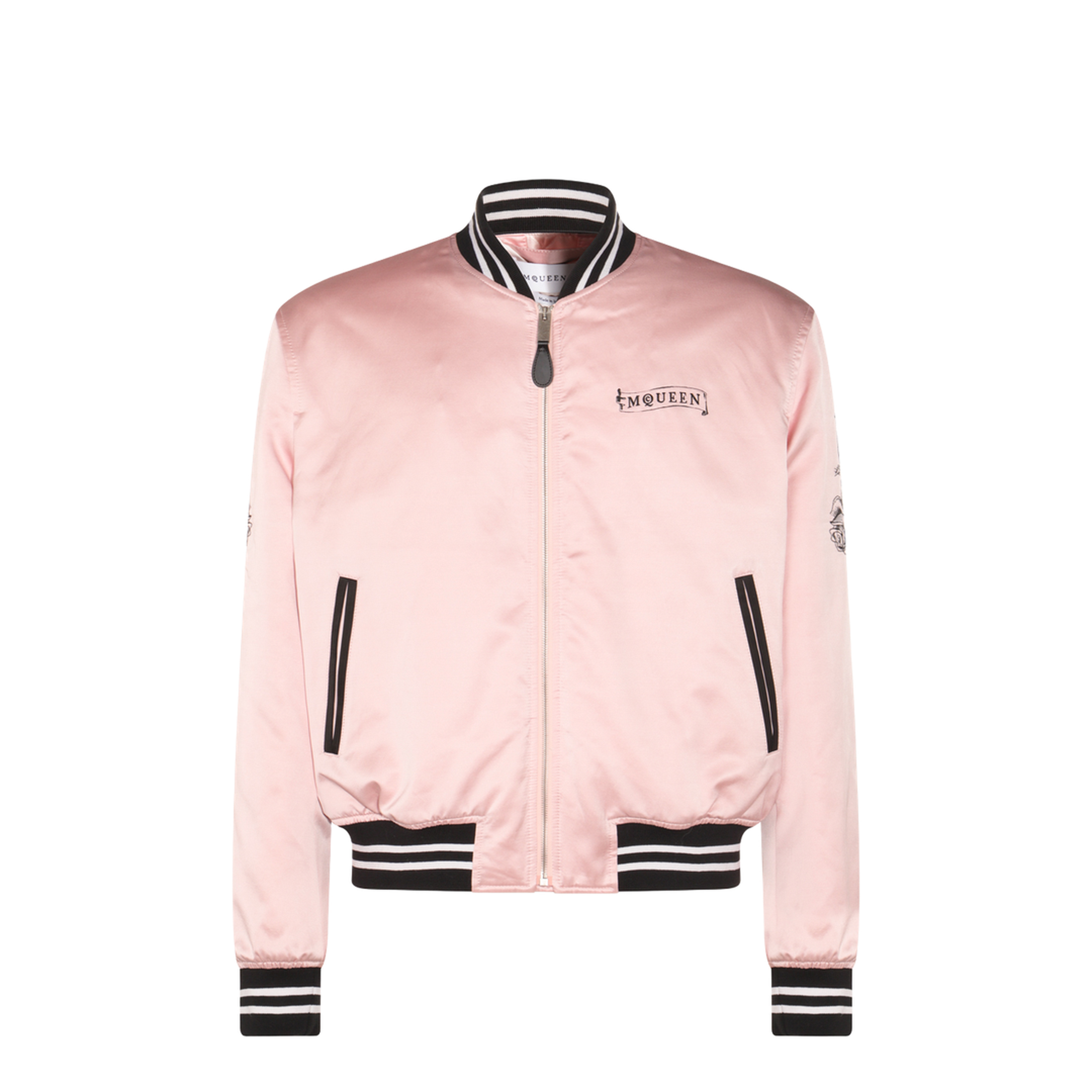 Pink And Black Cotton Casual Jacket - Image 3