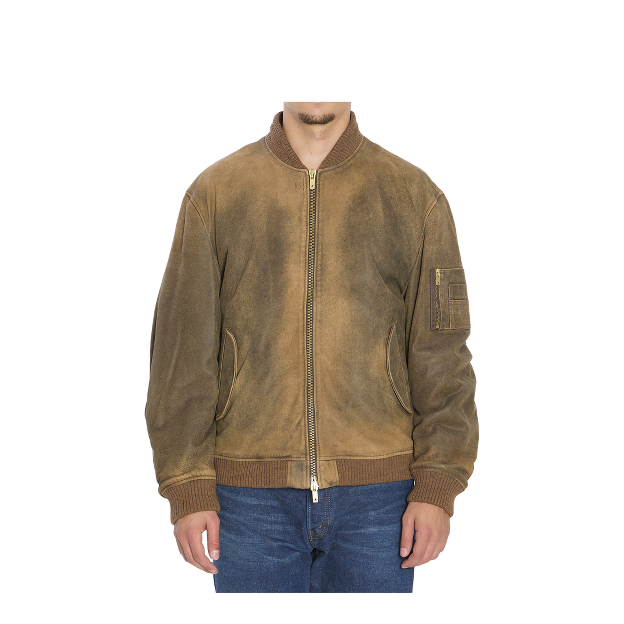 Bomber Leather Jacket - Image 1