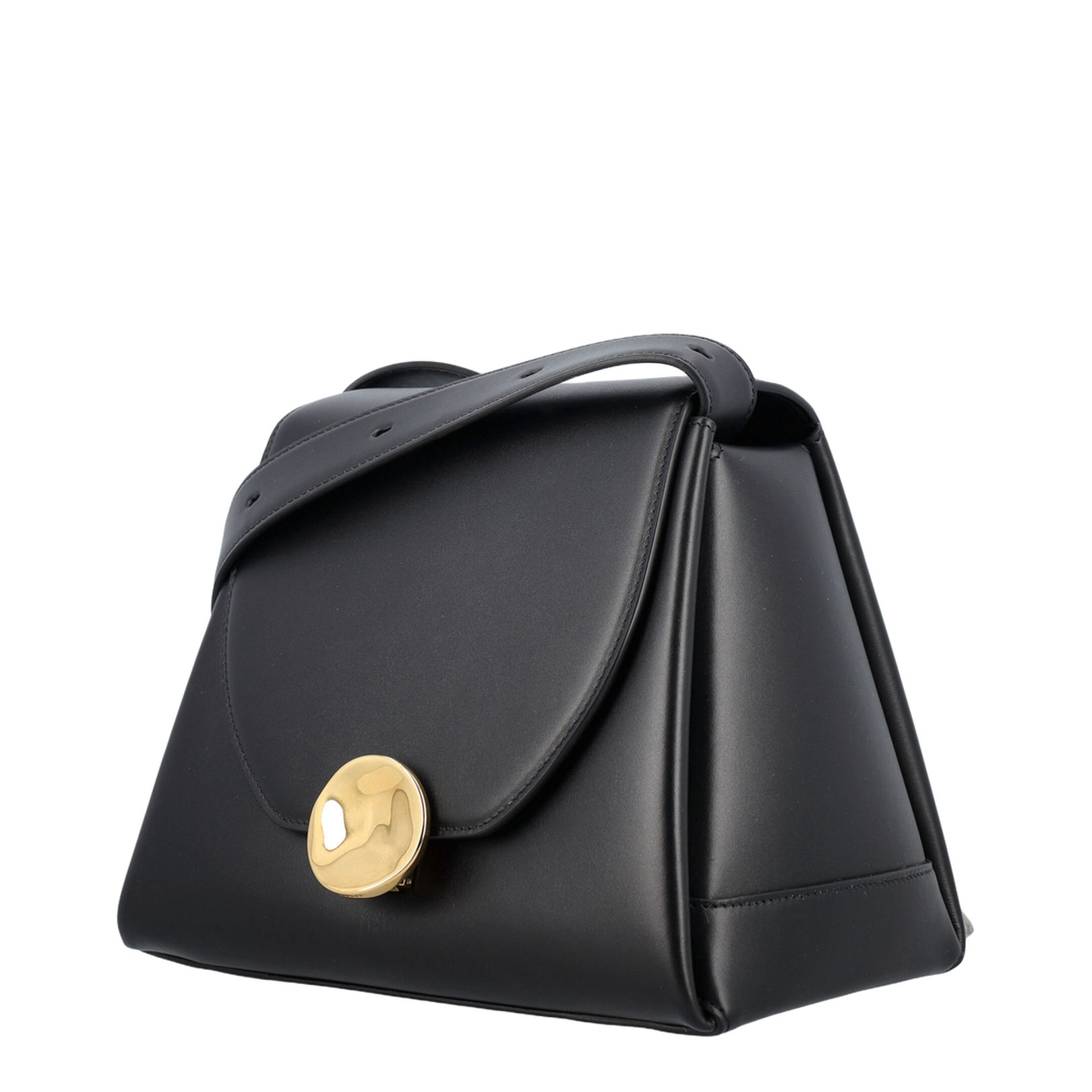 Victor Small Handbag Small Calf Leather Bag - Black - Image 5