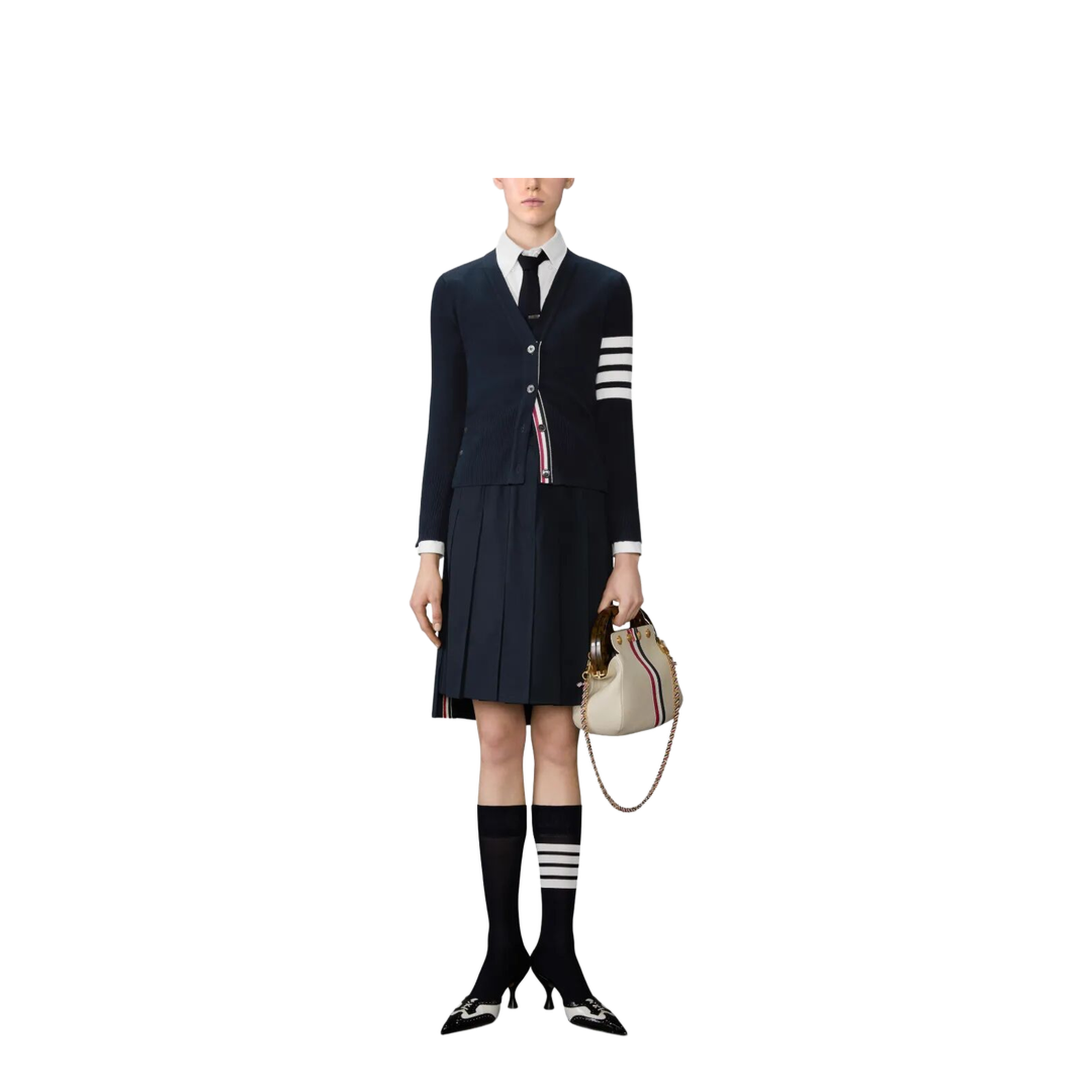 Pleated Wool Midi Skirt - Image 3