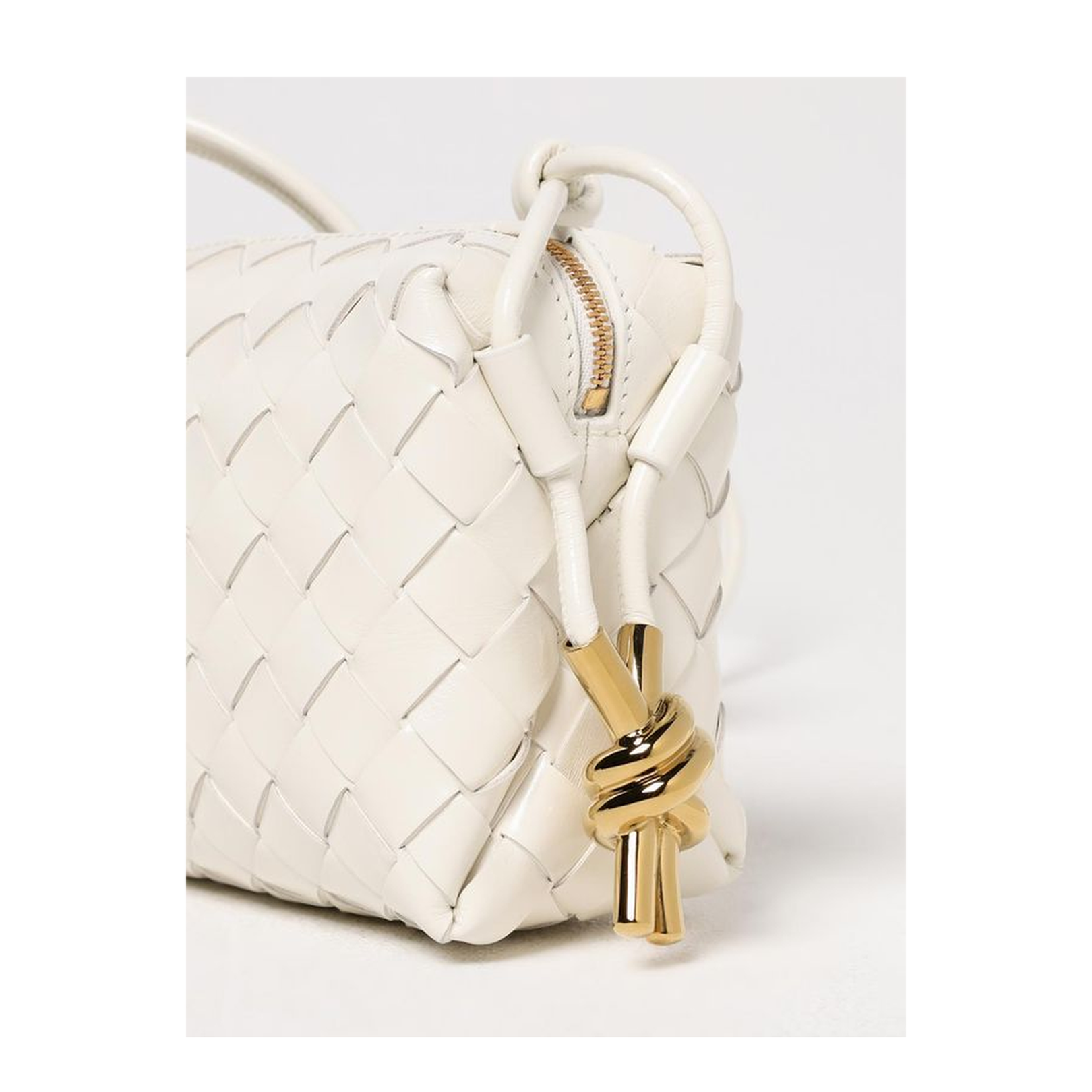 Loop Mini Leather Crossbody Bags - White - Image 5