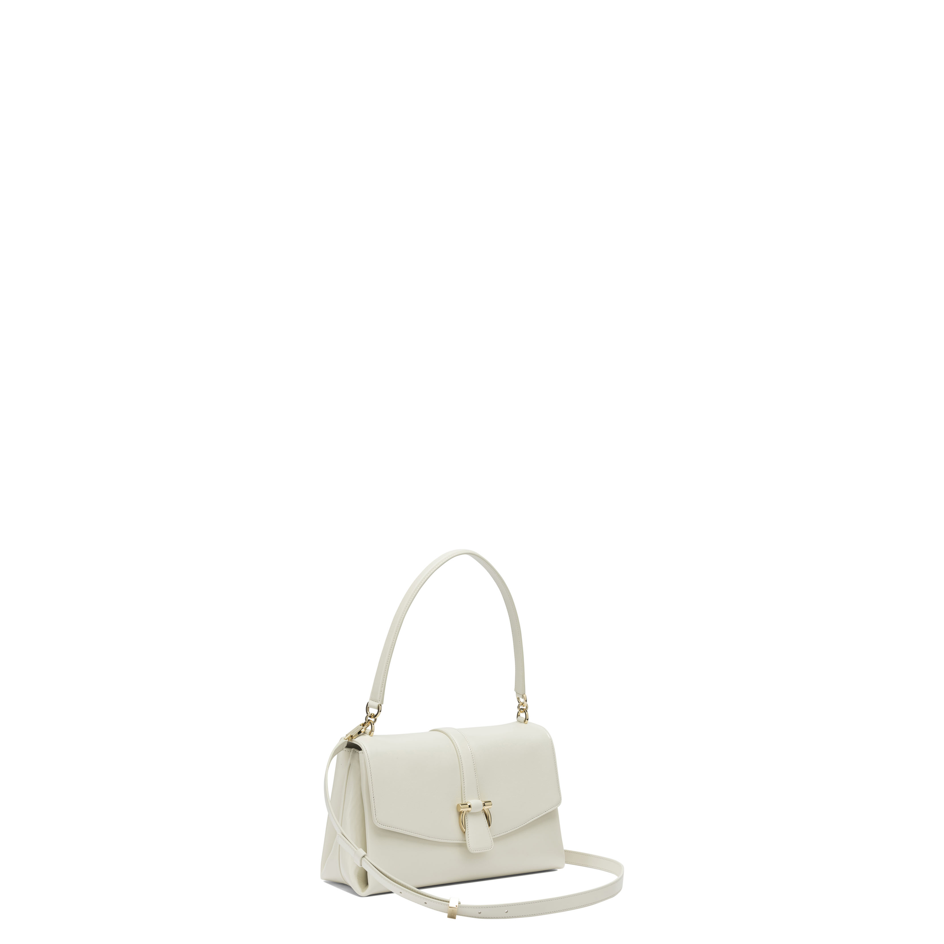 Leather Shoulder Bag White - Image 2