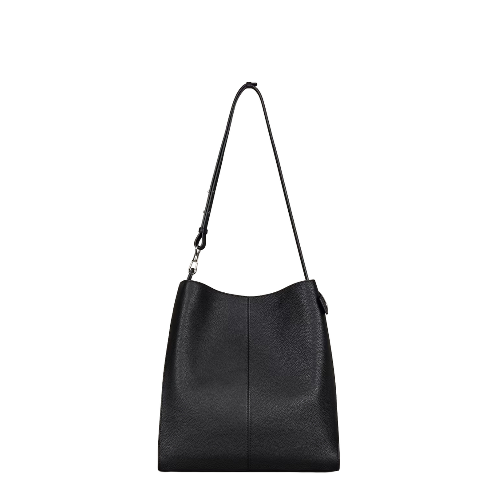 Medium Belted Hobo Bag in Grained Leather - Image 3