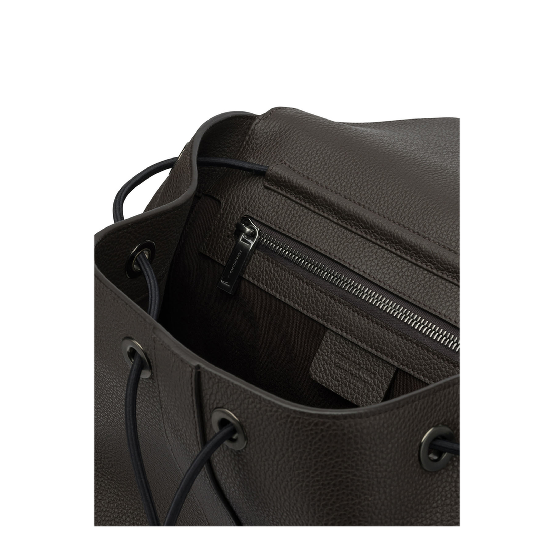 Double Pocket Leather Backpack - Image 5