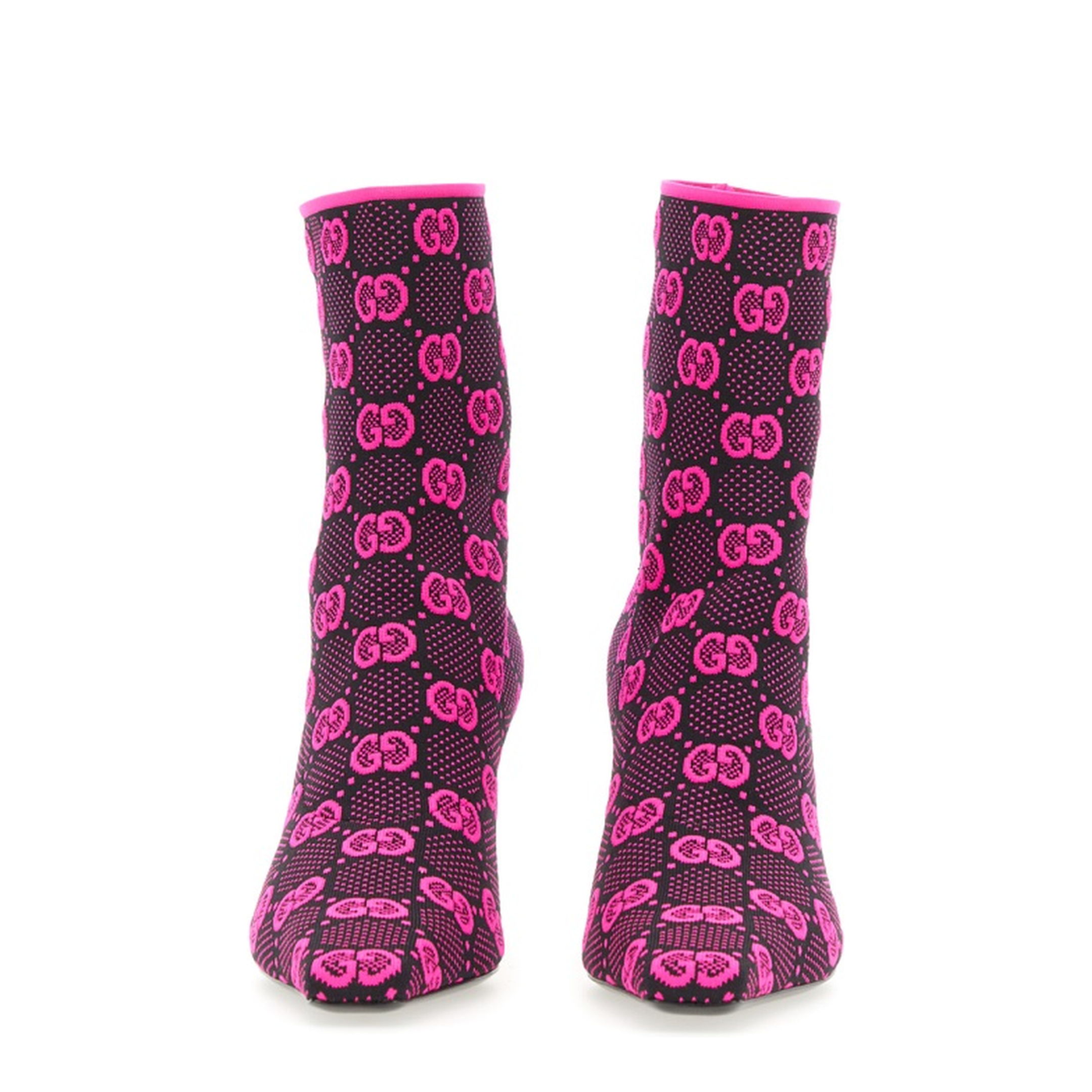 Knit Ankle Boots Black - Image 5
