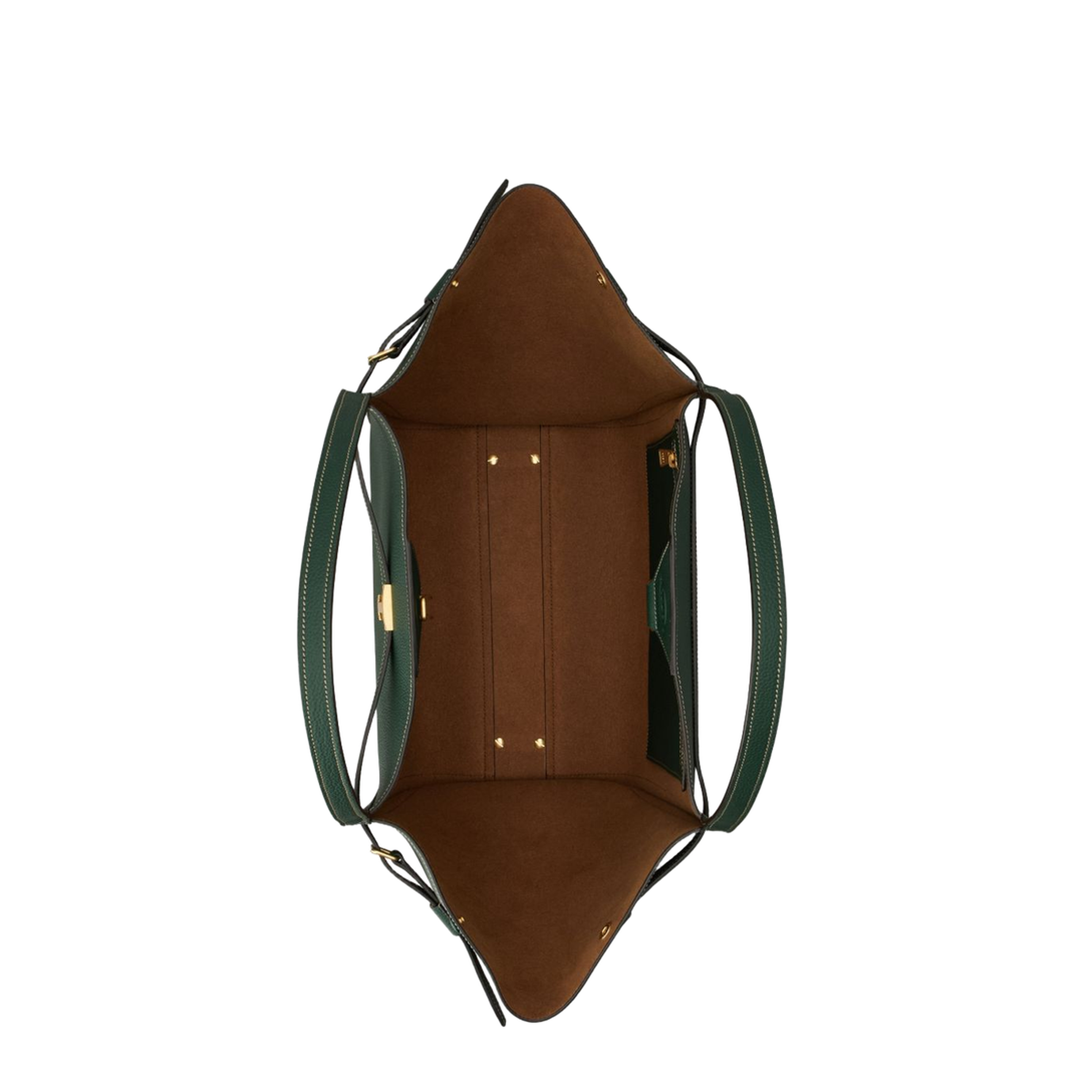 Medium Calf Leather Shopping Bag - Green - Image 5