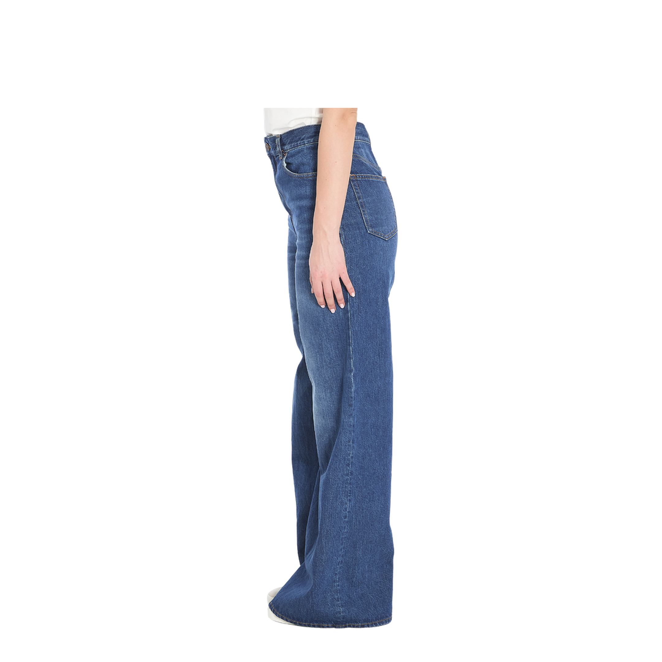 Straight Leg Jeans - Organic Cotton Wide Leg Denim Jeans - Image 3