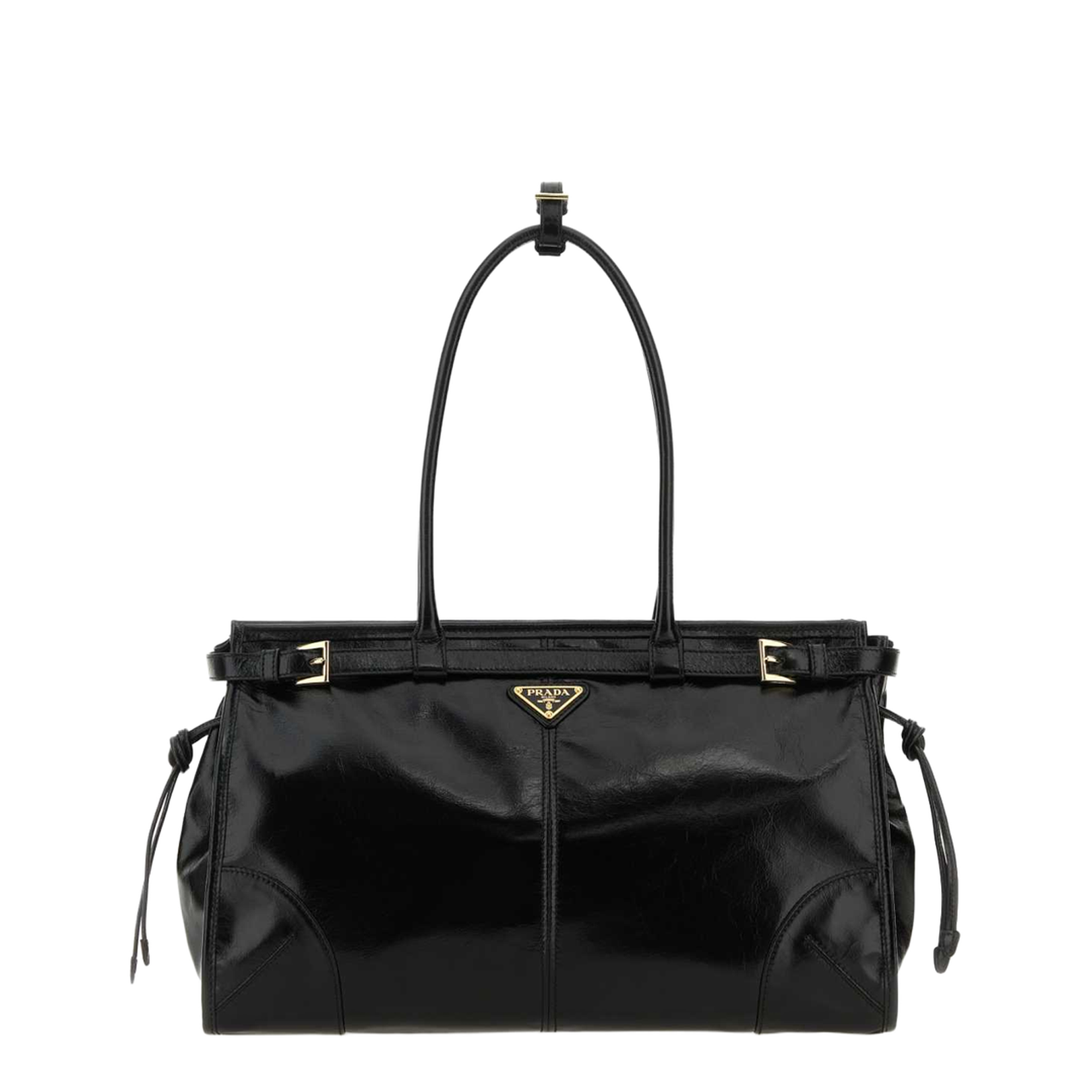 Black Leather Shoulder Bag - Image 1